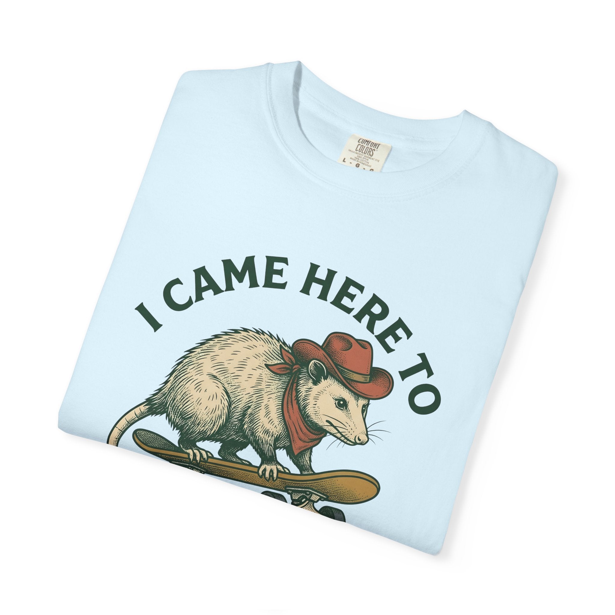 Opossum Skateboard Shirt Funny Wildlife Gift Women Retro Tee Possum T-Shirt Humor Fan Vintage Tshirt Animal Graphic Sketch Western Hat