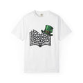 Open Book Shirt St Patrick's Day Books Gift Women Sparkle Tee Novel T-Shirt Shamrock Fan Glossy Graphic Tshirt Retro Leprechaun Hat Tshirt