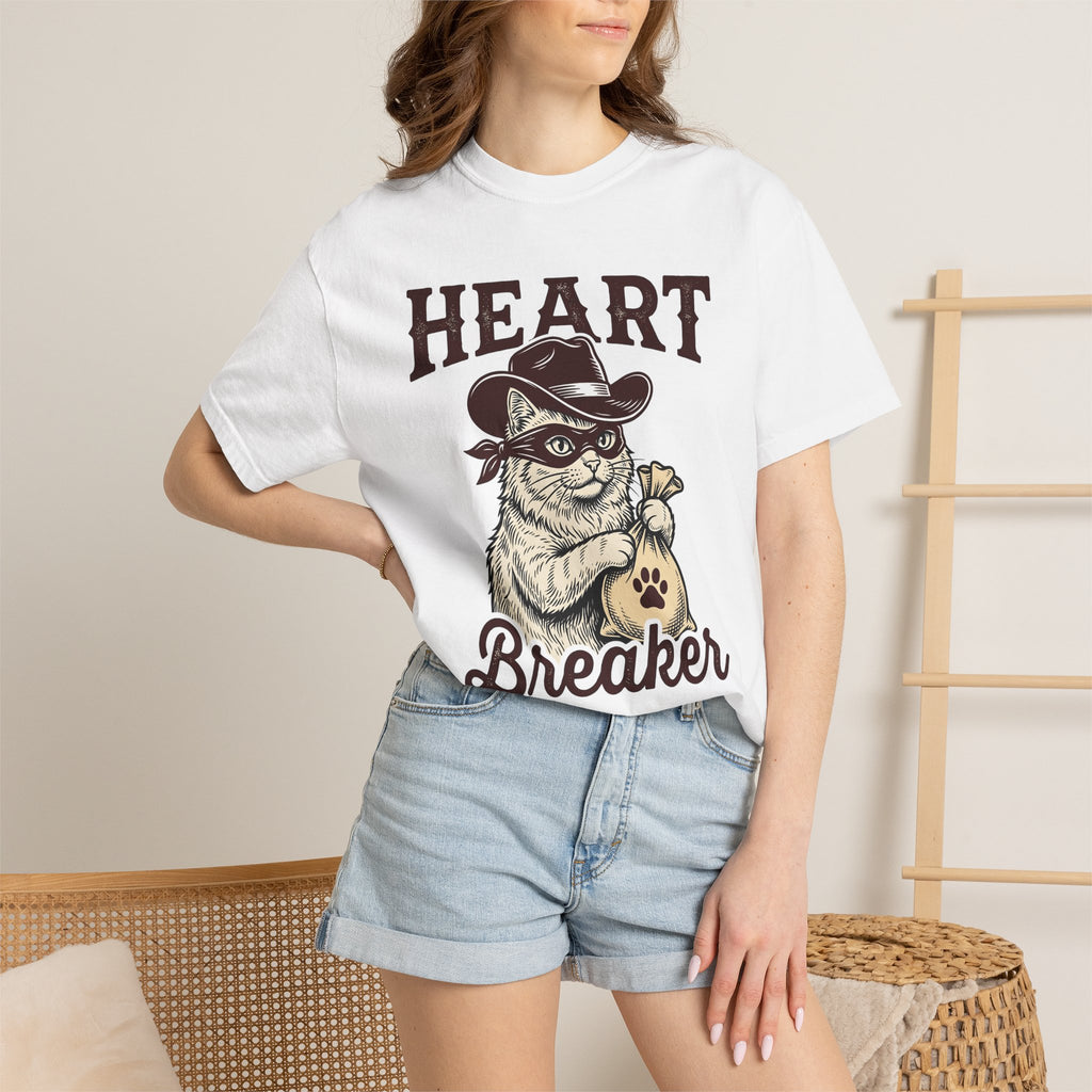 Cowboy Cat Shirt Cat Humor Gift Women Vintage Tee Kitty Cat T-Shirt Feline Fan Retro Tshirt Funny Graphic Hand Drawn Money Bag Tshirt