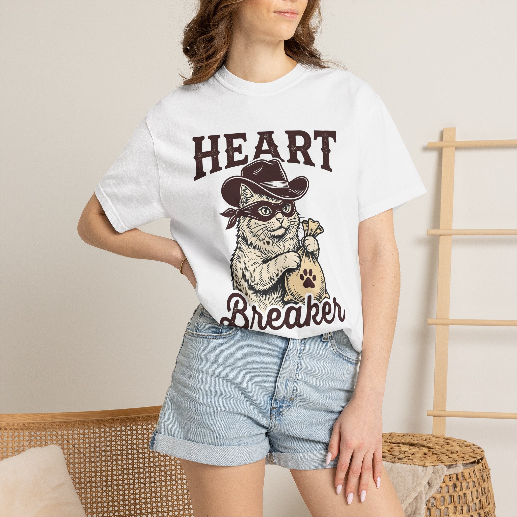 Cowboy Cat Shirt Cat Humor Gift Women Vintage Tee Kitty Cat T-Shirt Feline Fan Retro Tshirt Funny Graphic Hand Drawn Money Bag Tshirt