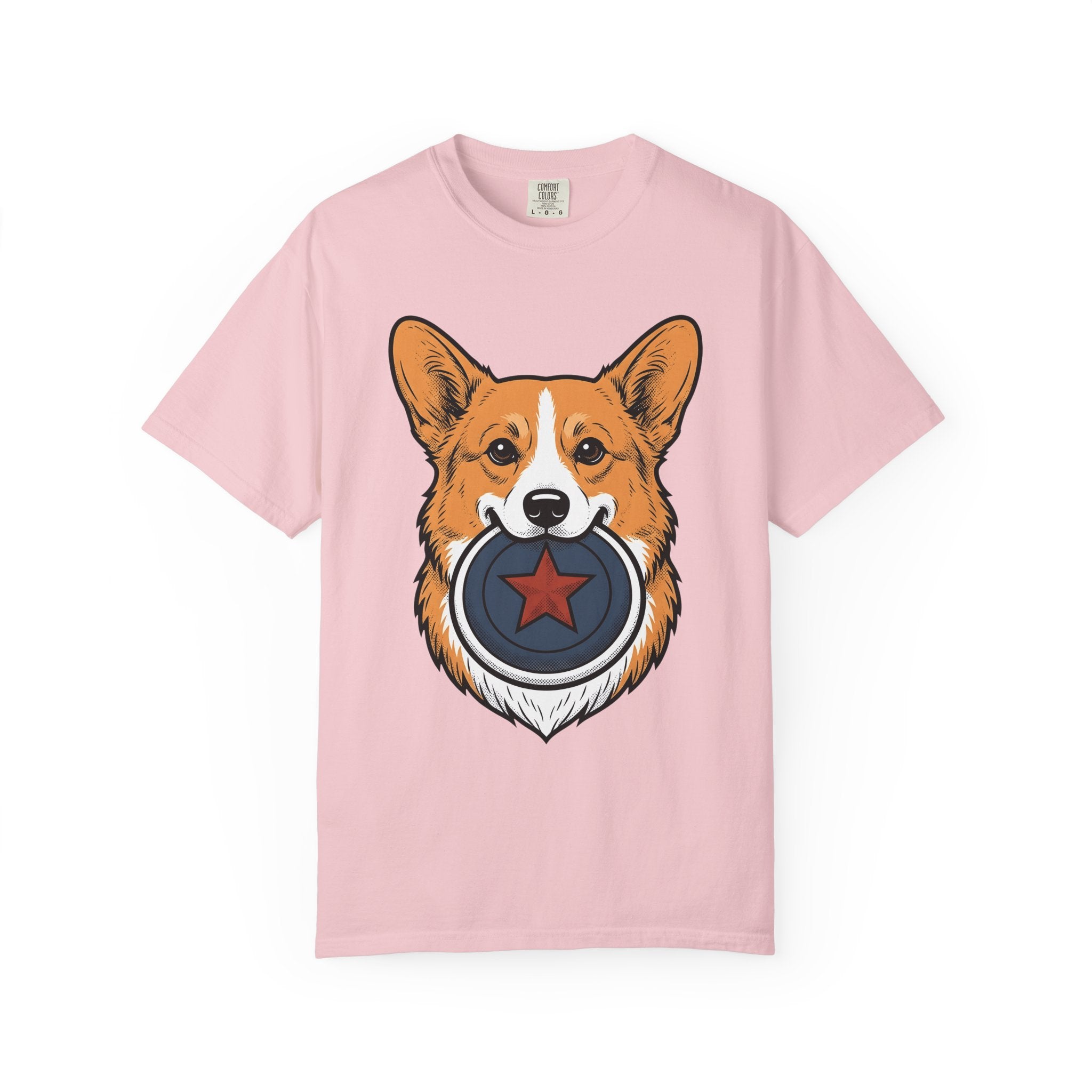 Corgi Puppy Shirt America 4Th Of July Pet Gift Women Graphic Tee Puppy T-Shirt Patriot Fan Corgi Tshirt Graphic Design Retro Star Shape
