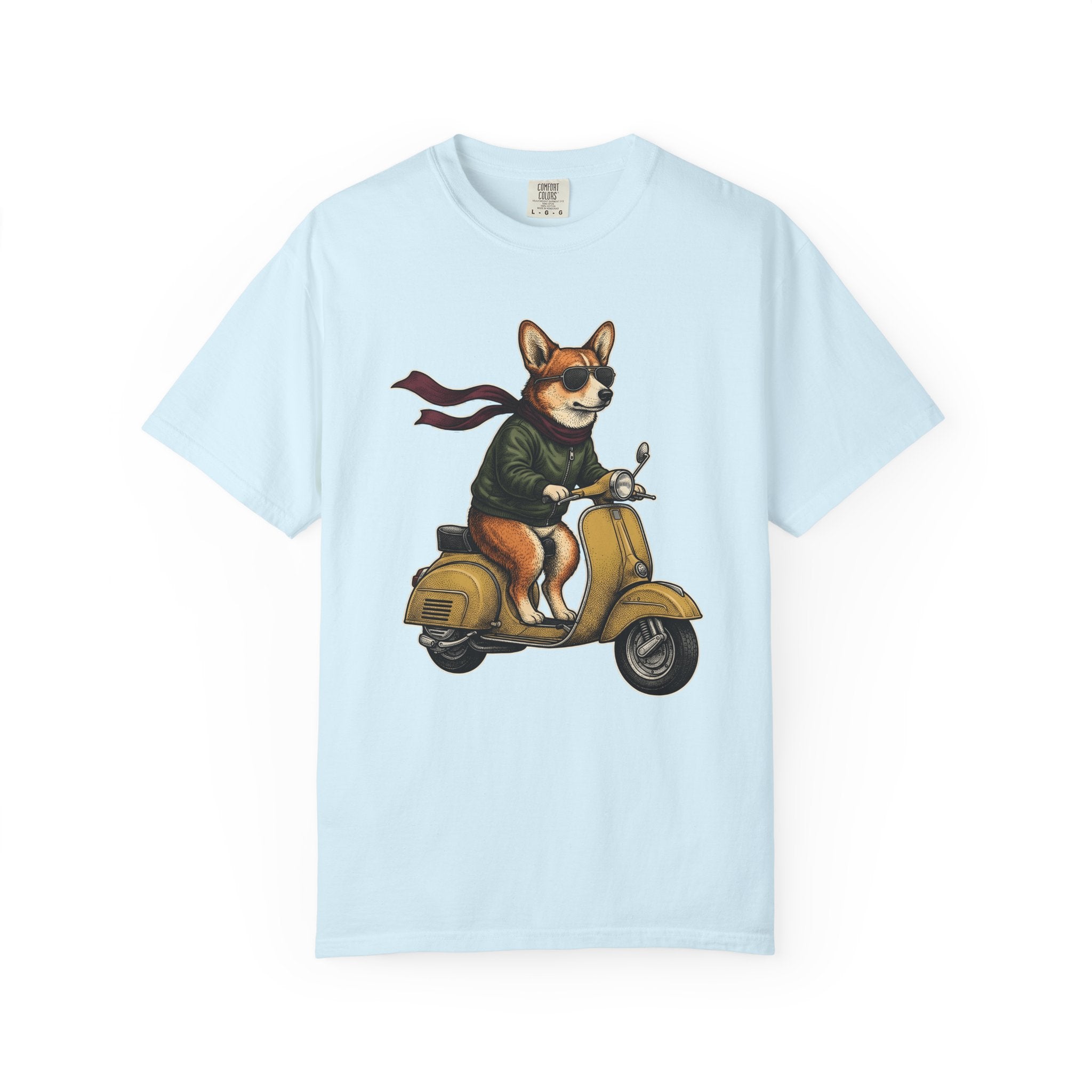 Corgi Roller Shirt Dog Critter Gift Women Rustic Tee Corgi T-Shirt Dog Fan Puppy Tshirt Creature Graphic Outline Specs Tshirt