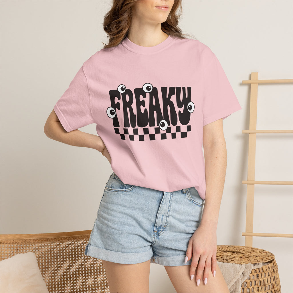 Monster Eyes Shirt Halloween Spooky Gift Women Bold Tee Eyeballs T-Shirt Horror Fan Creepy Tshirt Creepy Graphic Retro Checkerboard Tshirt
