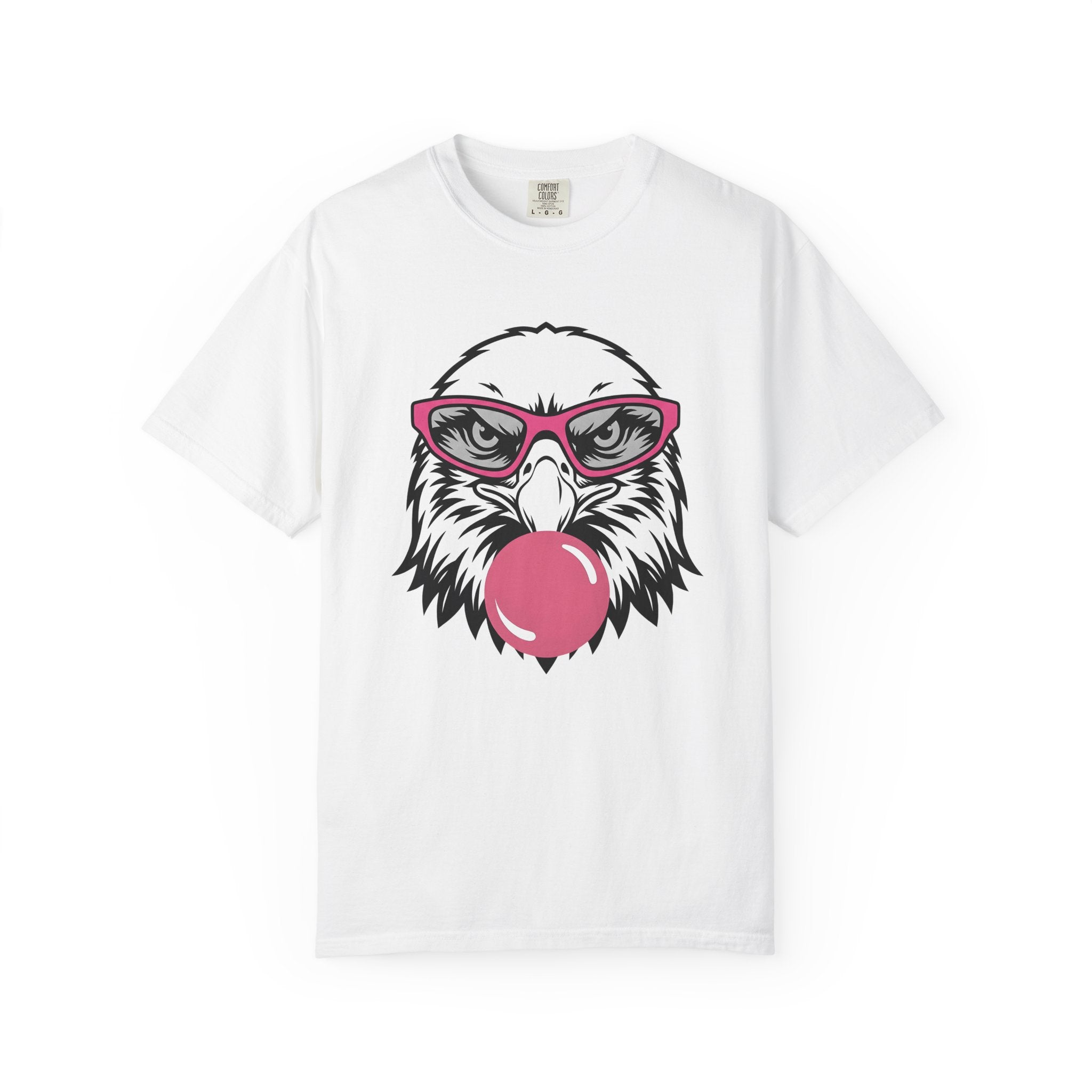 Eagle Goggles Shirt Animals Funny Gift Women Cartoon Tee Bald Eagle T-Shirt Wildlife Fan Toon Tshirt Humor Graphic Sketch Bubble Gum Tshirt