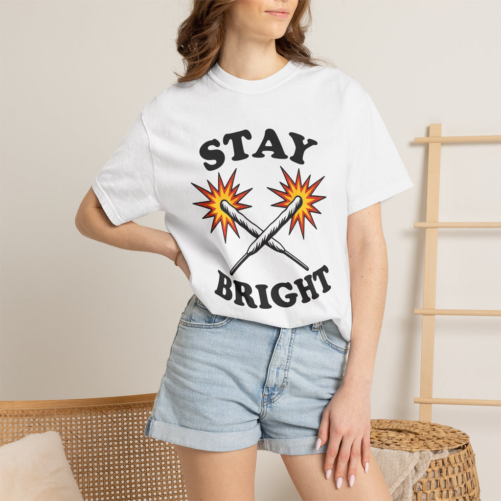 Sparkler Graphic Shirt 4th Of July Party Gift Women Bold Tee Sparkler T-Shirt Independence Day Fan Vintage Tshirt Celebration Graphic Retro