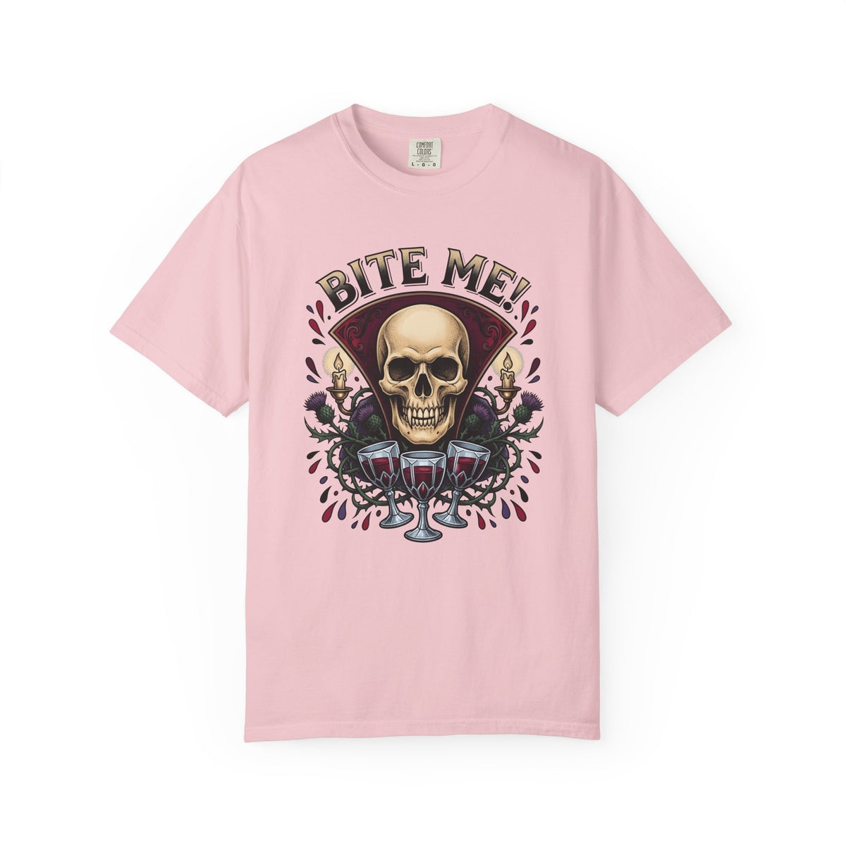 Skull Illustration Shirt Halloween Bloodsucker Unisex Gift Dark Tee Skull