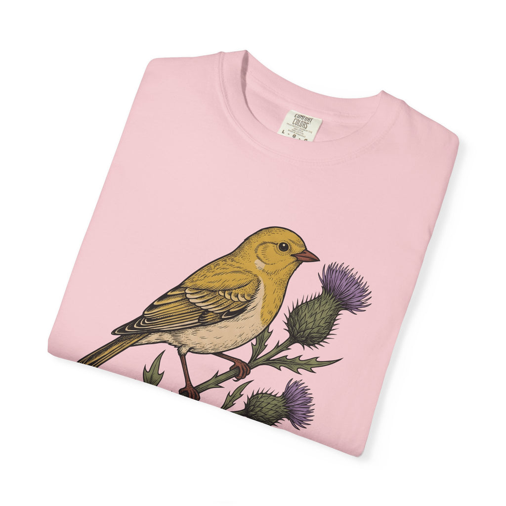 Yellow Warbler Shirt Bird Environment Gift Women Greenery Tee Warbler T-Shirt Birdwatcher Fan Botanical Tshirt Eco Graphic Traditional Plant