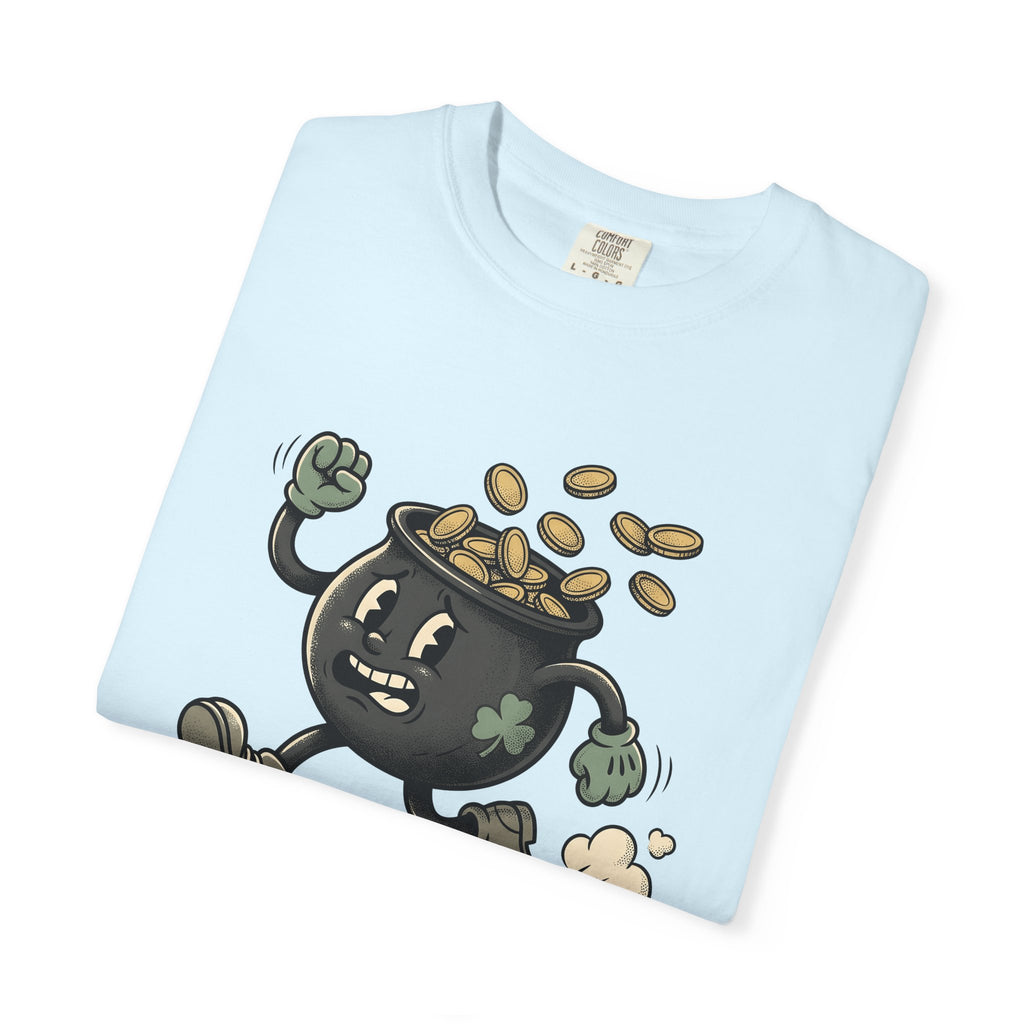Pot Gold Character Shirt St Patrick's Day Irish Gift Women Cartoon Tee Leprechaun T-Shirt St Patricks Fan Comic Tshirt Celtic Graphic