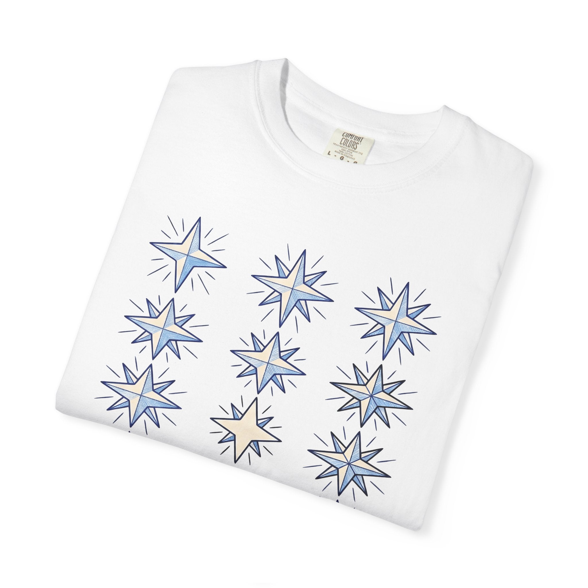 Night Stars Shirt Boho Chic Horoscope Gift Women Doodle Tee Starry Night T-Shirt Bohemian Fan Hand Drawn Tshirt Zodiac Graphic Outline