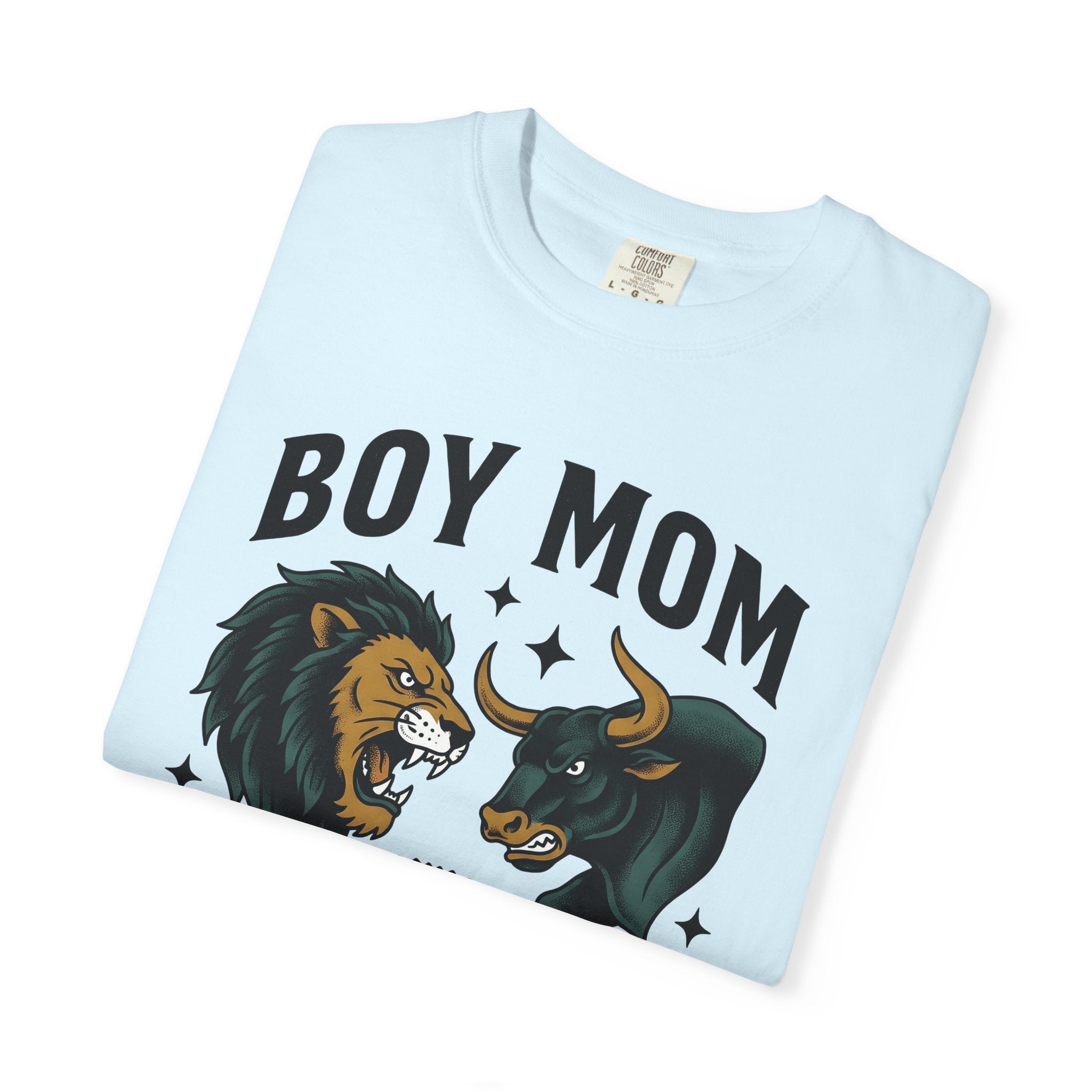 Lion Bull Illustration Shirt Animals & Flowers Mama Gift Women Hand Drawn Tee Lion T-Shirt Wildlife Fan Lion Drawing Tshirt Mom Graphic