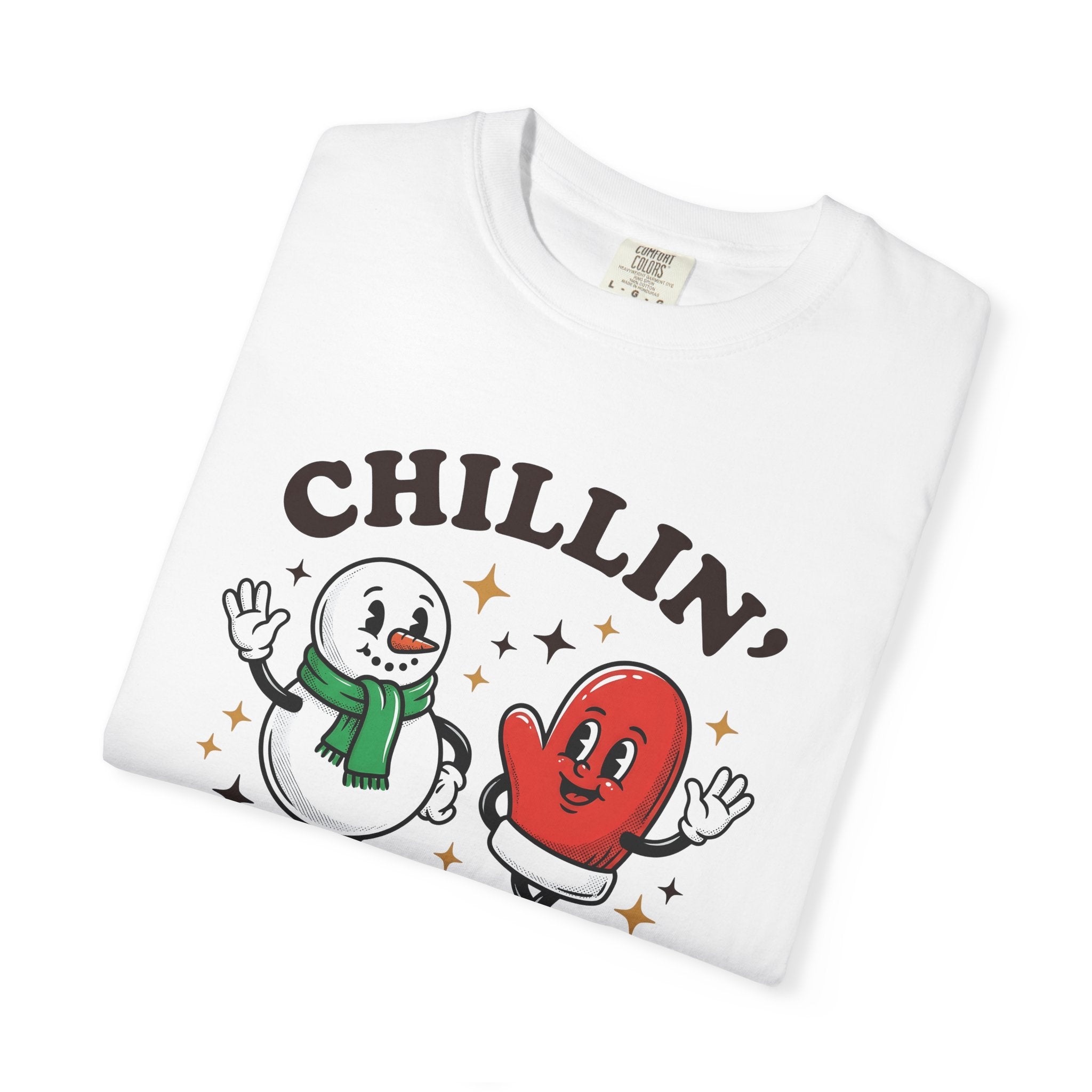 Snowman Gloves Shirt Christmas Cold Gift Women Comic Tee Mittens T-Shirt Xmas Fan Cartoon Tshirt Frosty Graphic Vintage Sparkles Tshirt