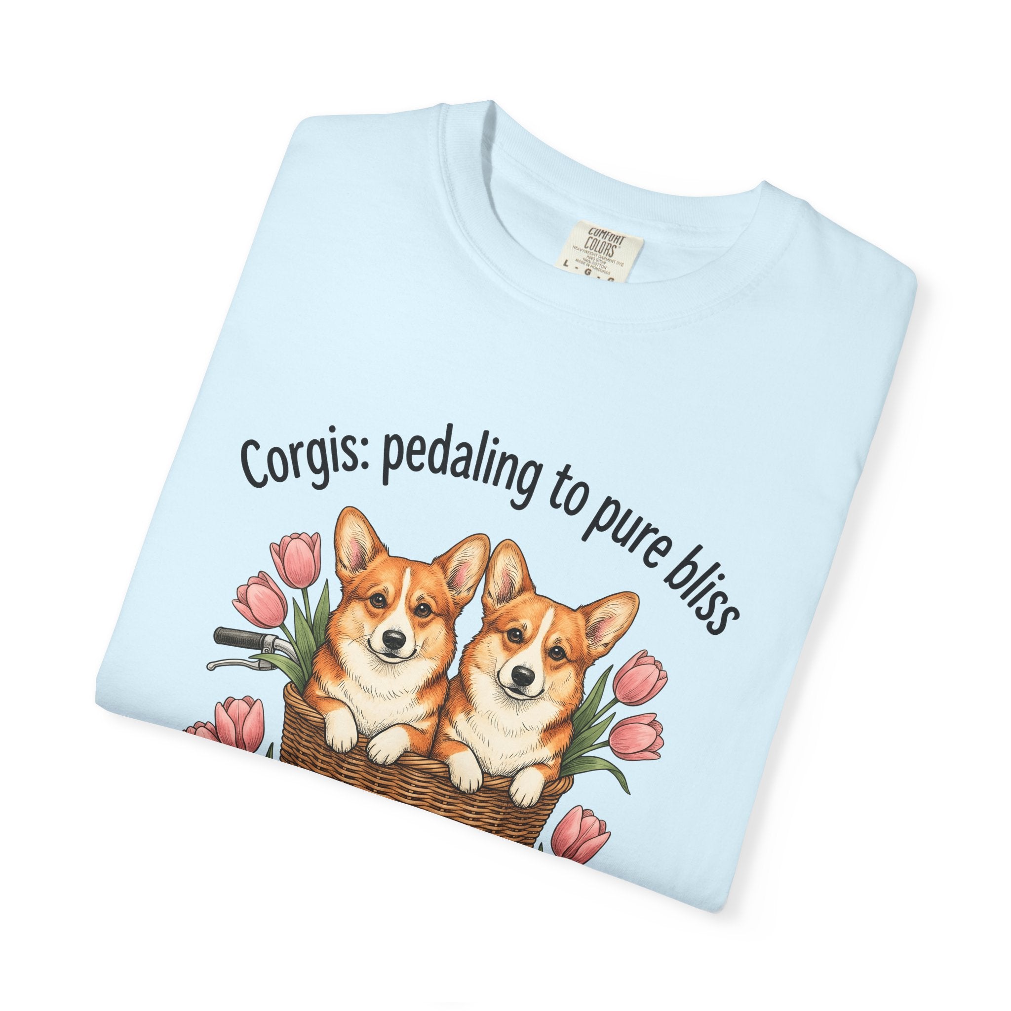 Corgi Dogs Shirt Dog Blossom Gift Women Line Art Tee Pembroke Welsh Corgi T-Shirt Dog Fan Illustrated Graphic Tshirt Hand Drawn Flower