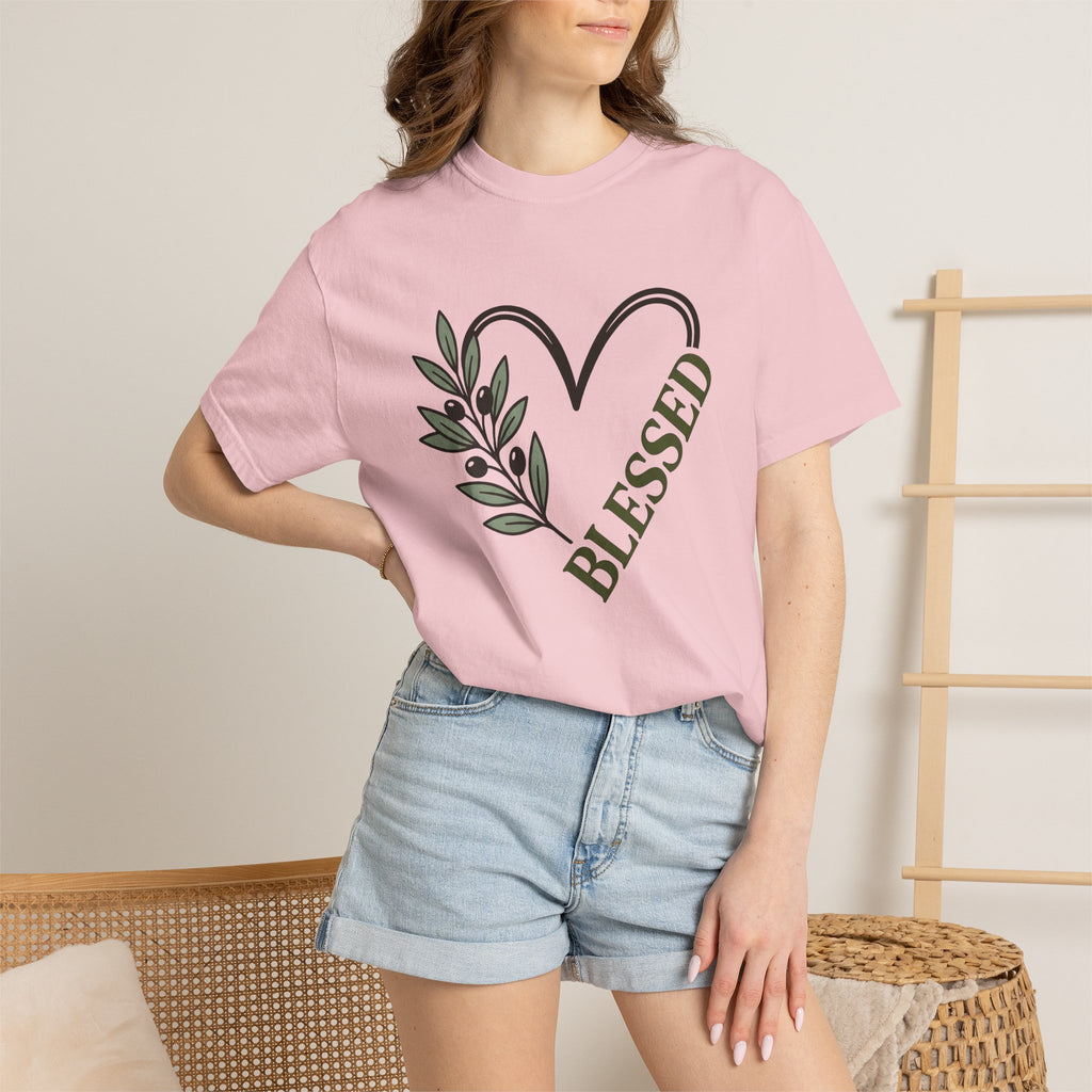 Heart Branch Shirt Moms Faith Gift Women Farmhouse Tee Heart T-Shirt Motherhood Enthusiast Rustic Tshirt Christian Graphic Minimal Olive