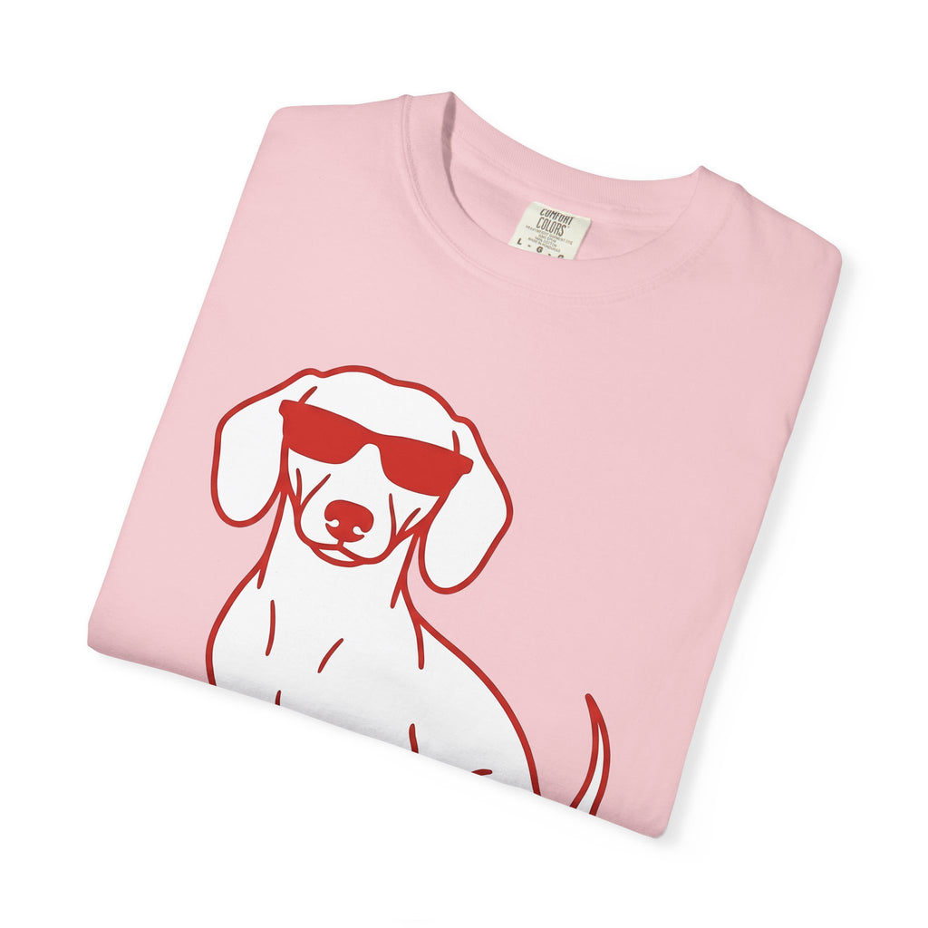 Dachshund Dog Shirt St Valentines Day Pet Gift Women Minimalist Tee Wiener Dog T-Shirt Valentine Fan Simple Tshirt Animal Graphic Retro