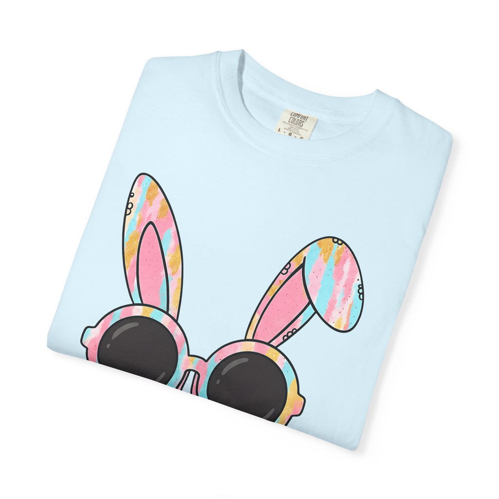 Bunny Glasses Shirt Easter Animal Gift Women Pastel Tee Rabbit T-Shirt Easter Fan Soft Tshirt Creature Graphic Retro Sunglasses Tshirt