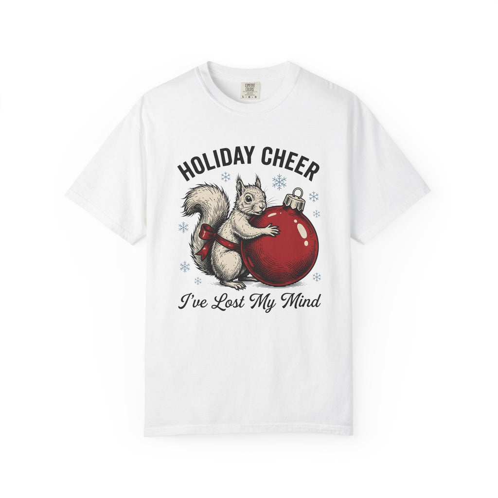 Squirrel Ornament Shirt Christmas Animals Gift Women Vintage Tee Ornament T-Shirt Christmas Fan Retro Tshirt Wildlife Graphic Hand Drawn