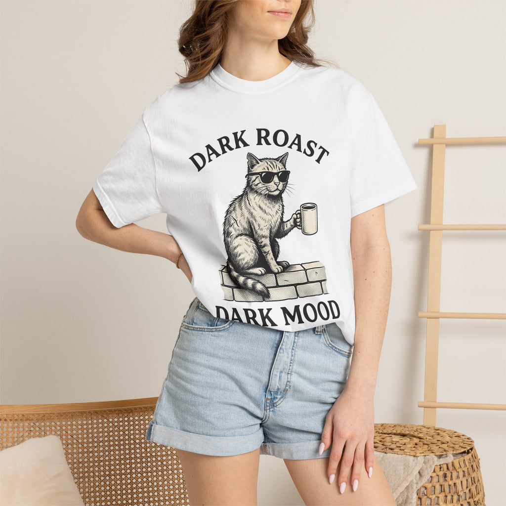 Cat Coffee Cup Shirt Coffee Feline Gift Women Retro Tee Mug T-Shirt Coffee Fan Coffee Cup Tshirt Kitty Graphic Sketch Shades Tshirt