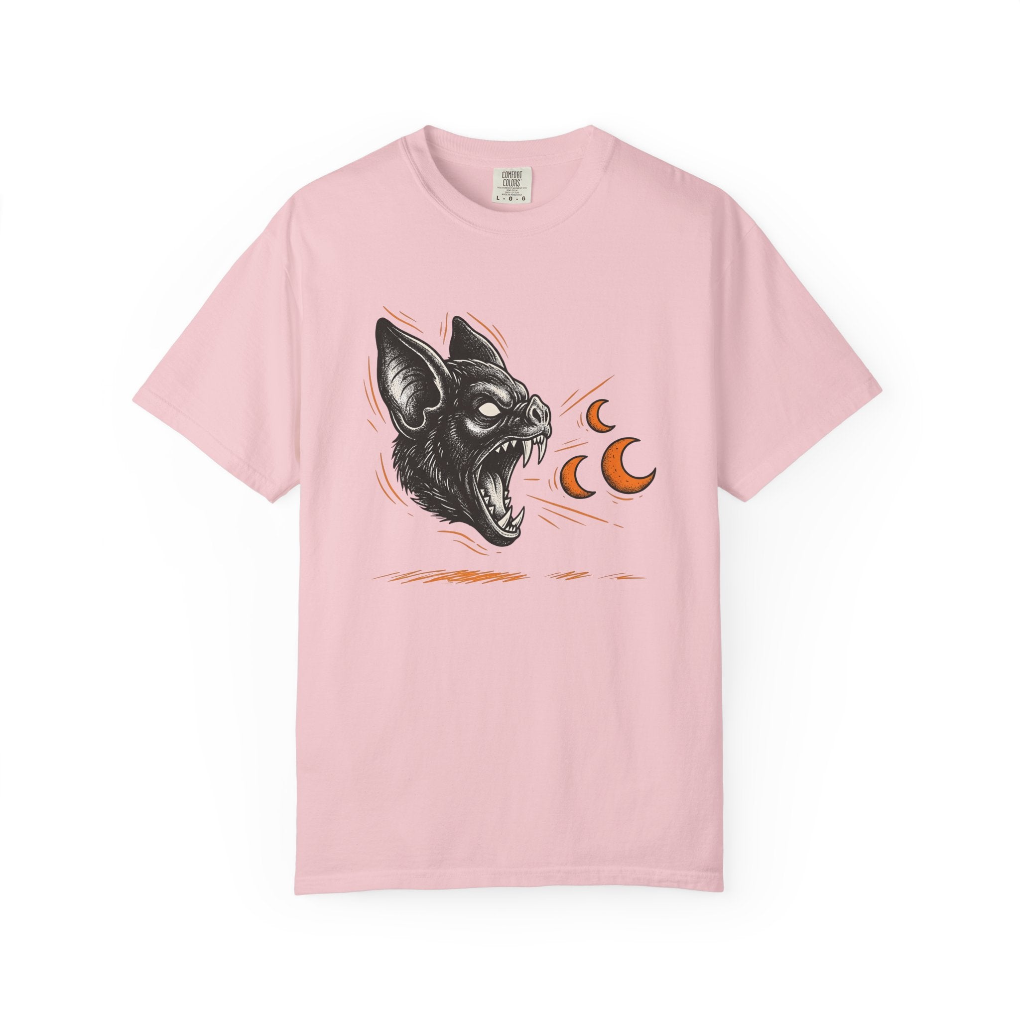 Bat Head Shirt Halloween Gothic Gift Women Tattoo Tee Bat T-Shirt Horror Fan Batwing Tshirt Dark Graphic Vintage Crescent Moon Tshirt
