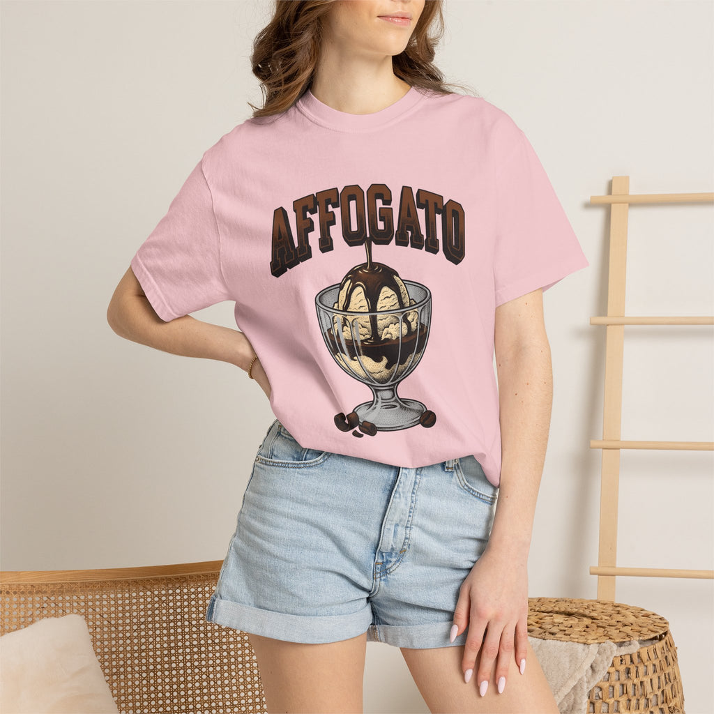 Affogato Treat Shirt Desserts Food Gift Women Retro Tee Gelato T-Shirt Sweets Fan Vintage Tshirt Cuisine Graphic Sketch Coffee Beans Tshirt