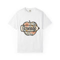 Flower Apple Pen Shirt Teachers School Gift Women Hippie Tee Apple Pencil T-Shirt Educator Enthusiast Bohemian Tshirt Classroom Graphic
