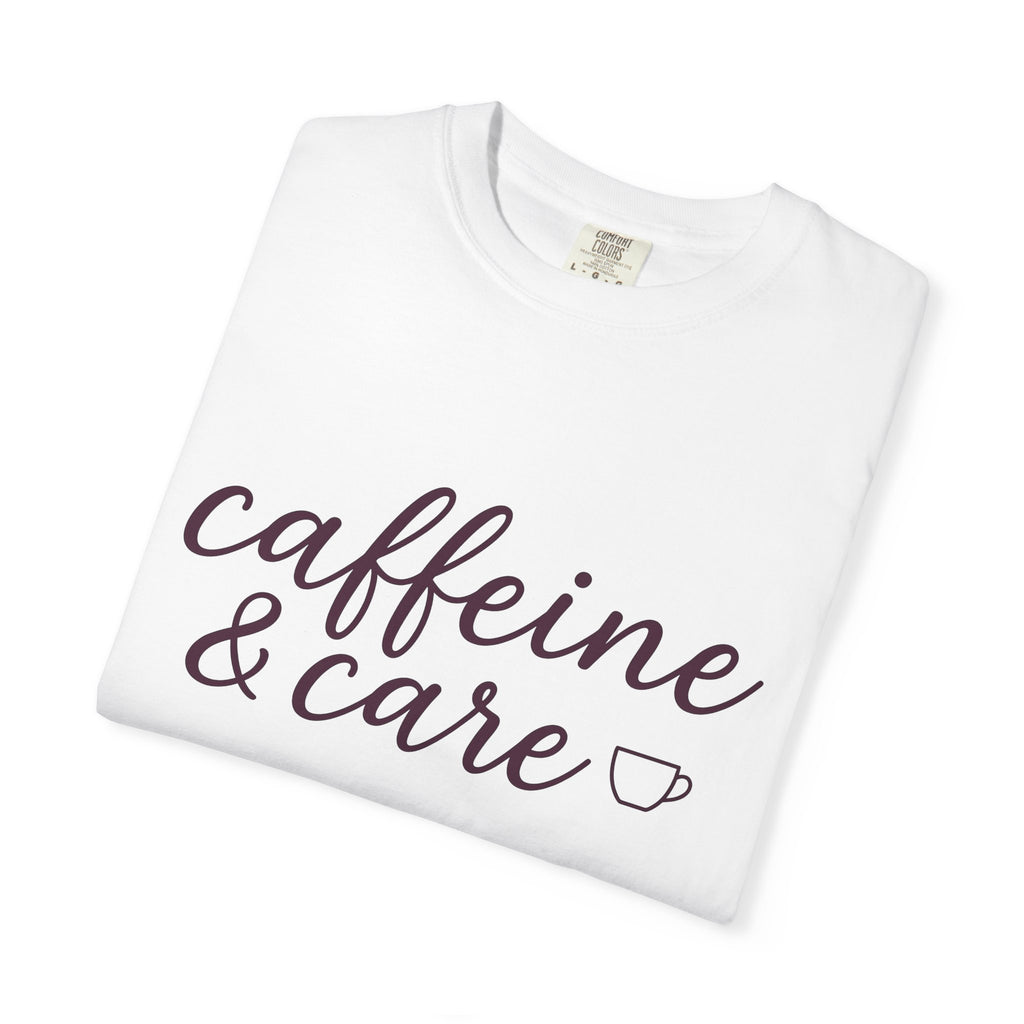 Coffee Cup Shirt Nurses Latte Gift Women Cursive Tee Mug T-Shirt Nurse Enthusiast Handwritten Tshirt Coffee Graphic Clean Comforting Tshirt