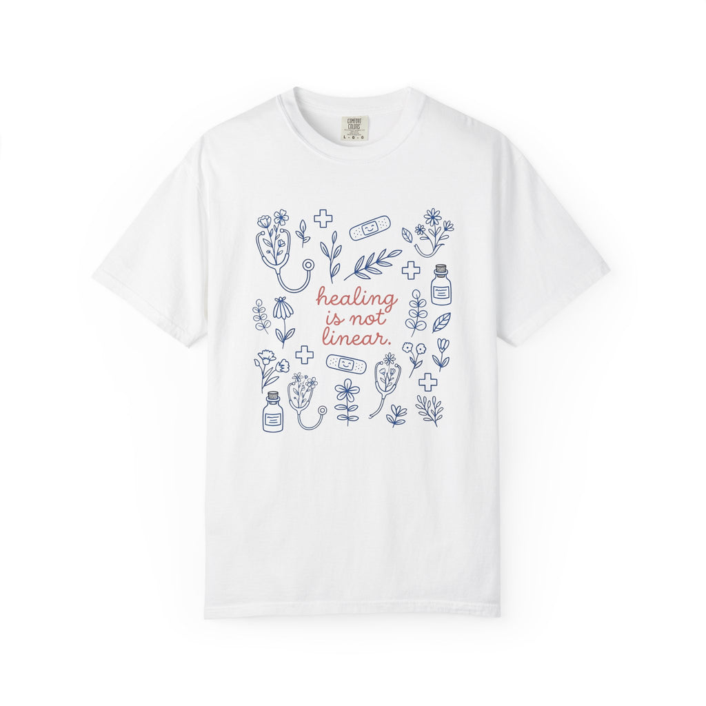 Stethoscope Flowers Shirt Nurses Fitness Gift Women Line Art Tee Stethoscope T-Shirt Nurse Enthusiast Linework Tshirt Fitness Graphic Modern