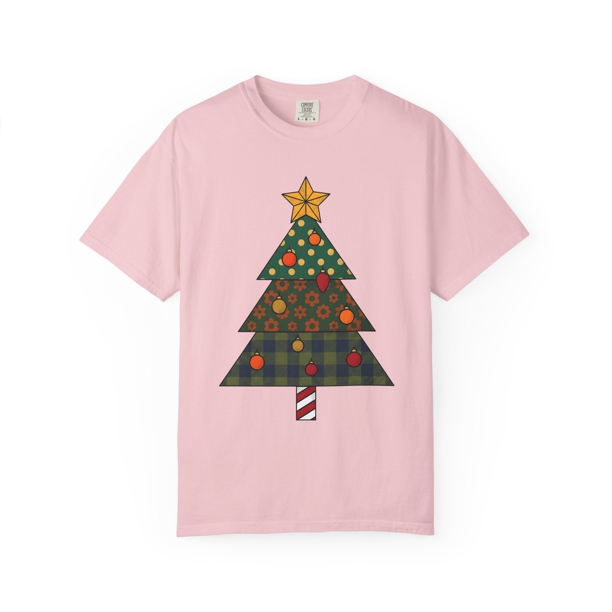 Christmas Tree Shirt Christmas Festive Gift Women Country Tee Fir Tree T-Shirt Holiday Fan Christmas Tree Tshirt Holiday Graphic Classic