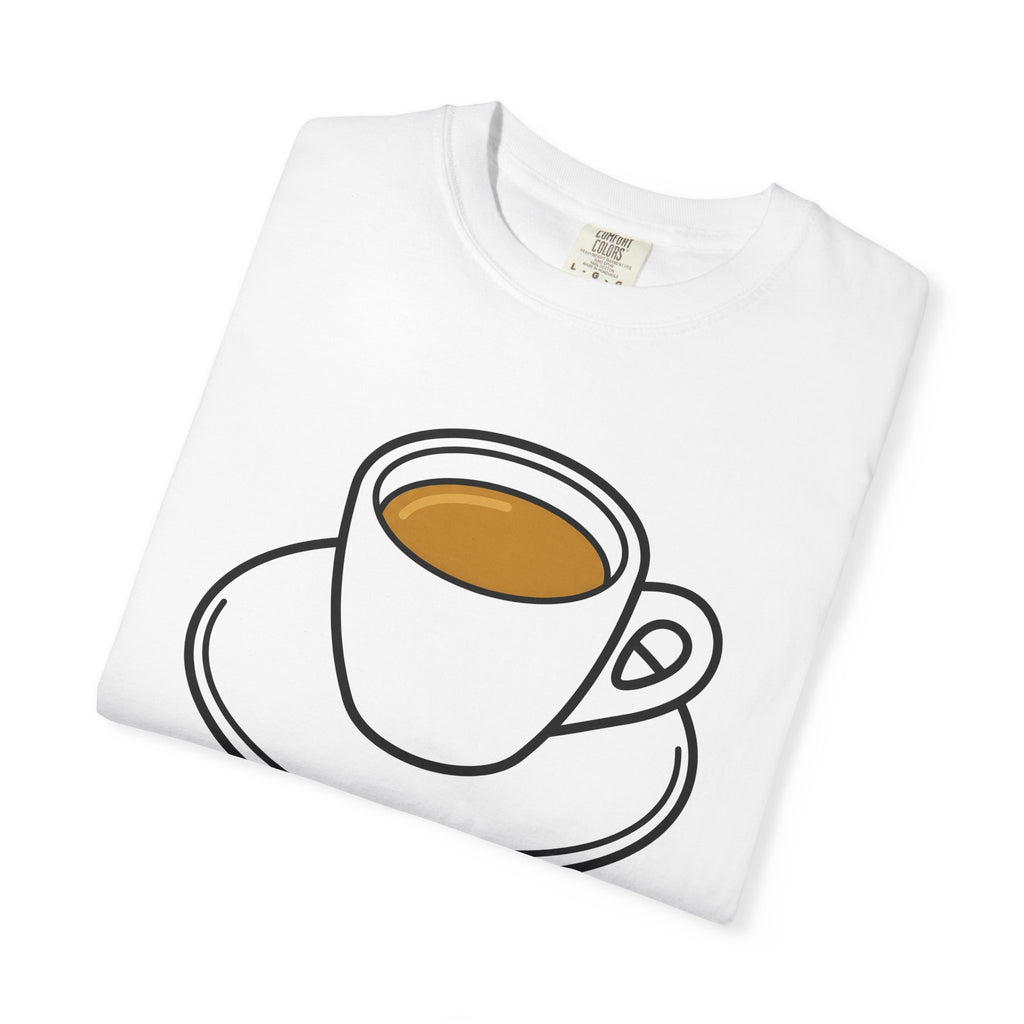 Espresso Cup Shirt Coffee Gourmet Gift Women Caricature Tee Coffee Mug T-Shirt Coffee Fan Cartoon Tshirt Gourmet Graphic Clean Tray Tshirt