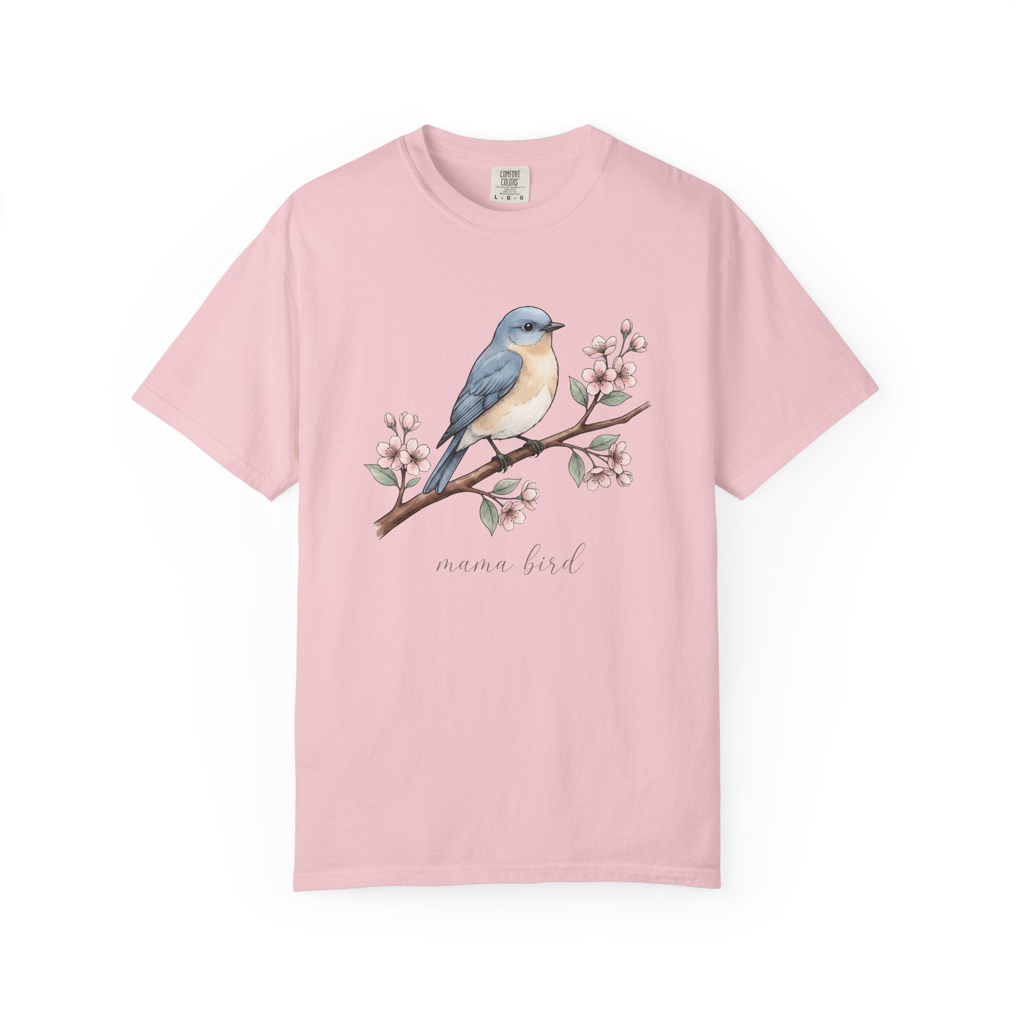 Bluebird Bloom Shirt Boho Chic Wildlife Gift Women Line Art Tee Bluebird T-Shirt Bohemian Fan Illustration Graphic Tshirt Ink Blossom Branch