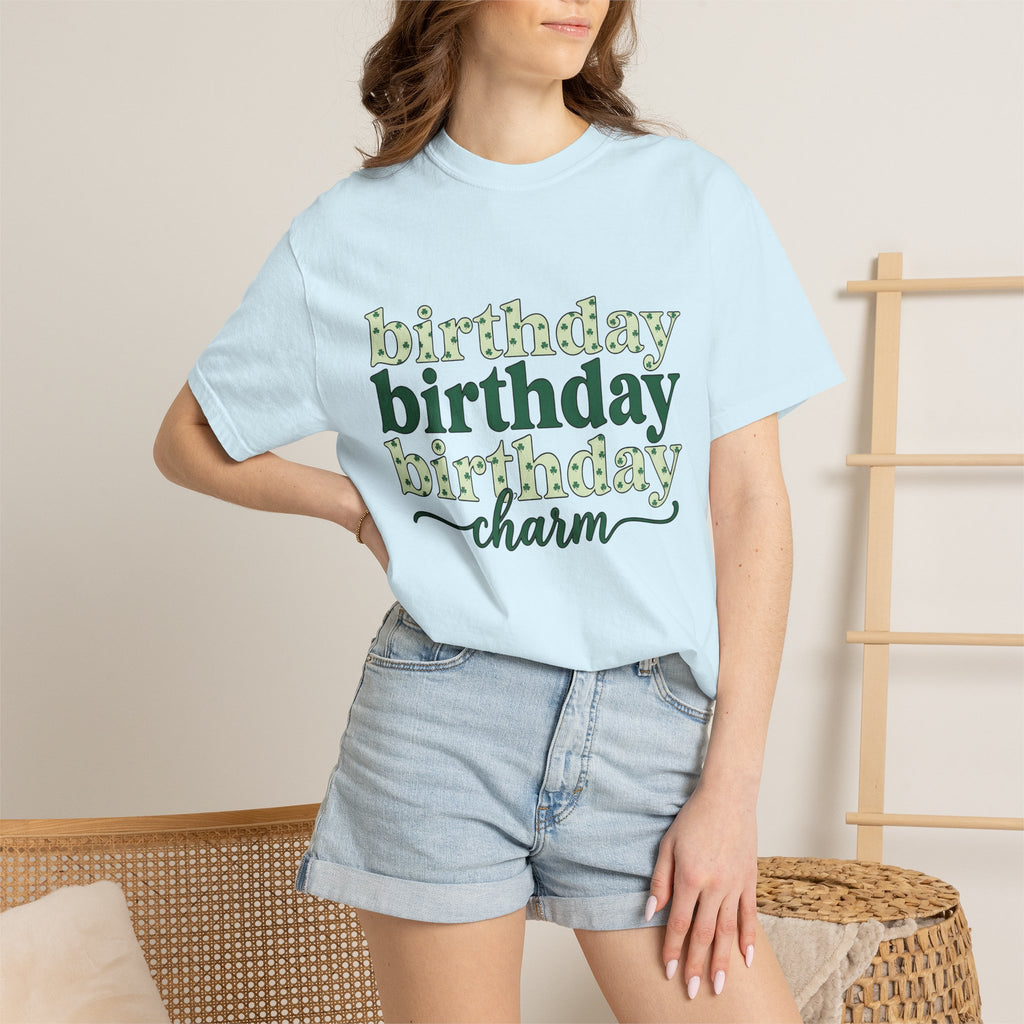Shamrock Design Words Shirt Birthday Chance Gift Women Whimsical Tee Clover T-Shirt Birthday Fan Fantasy Tshirt Fortune Graphic Cartoon