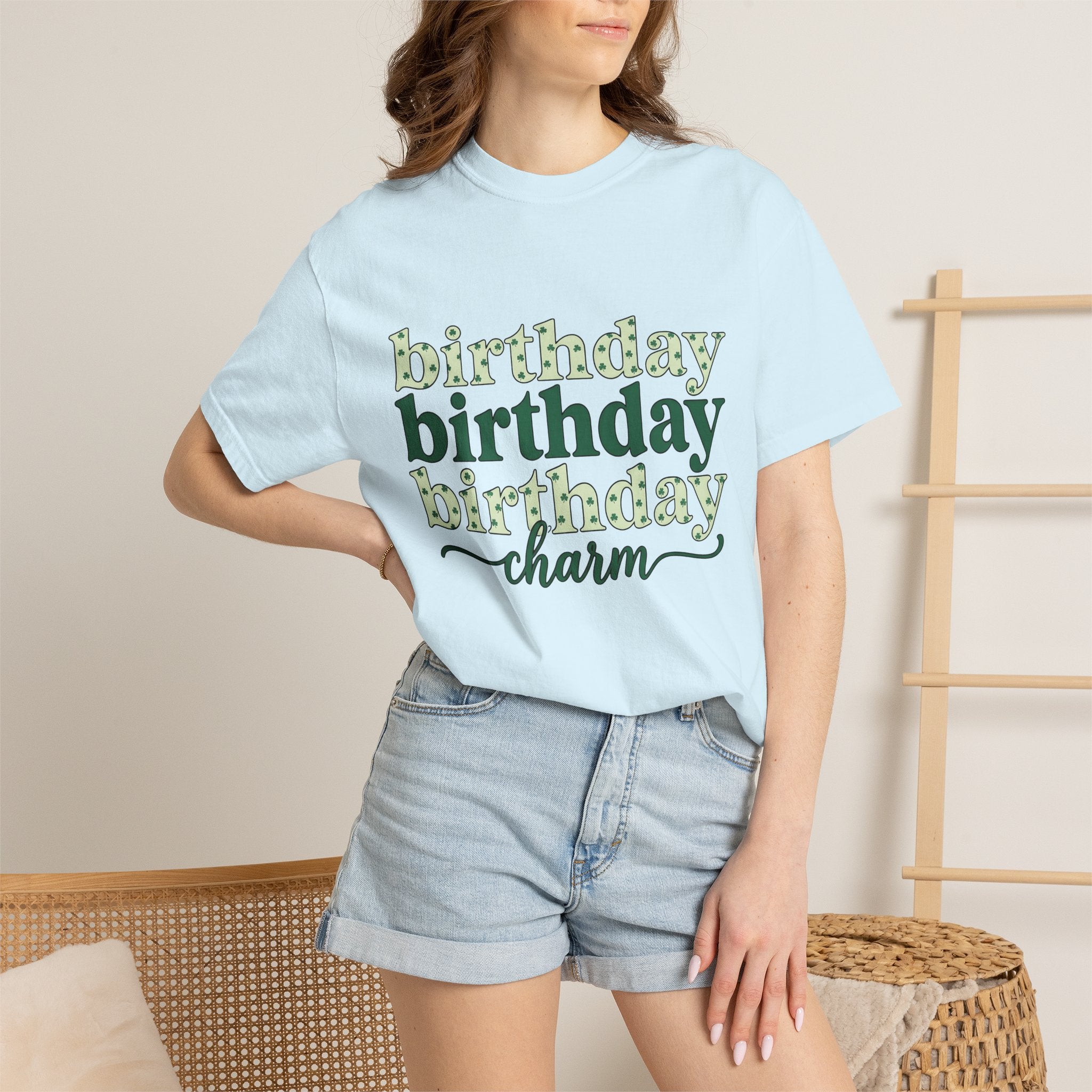 Shamrock Design Words Shirt Birthday Chance Gift Women Whimsical Tee Clover T-Shirt Birthday Fan Fantasy Tshirt Fortune Graphic Cartoon