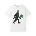 Bigfoot Leprechaun Shirt St Patrick's Day Cryptids Gift Women Cartoon Tee Sasquatch T-Shirt St Patricks Fan Toon Tshirt Crypto Graphic