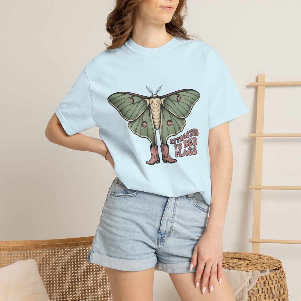 Moth Cowboy Boots Shirt Funny Animal Gift Women Vintage Tee Cowboy Boot T-Shirt Humor Fan Insect Graphic Retro Tshirt Hand Drawn Western