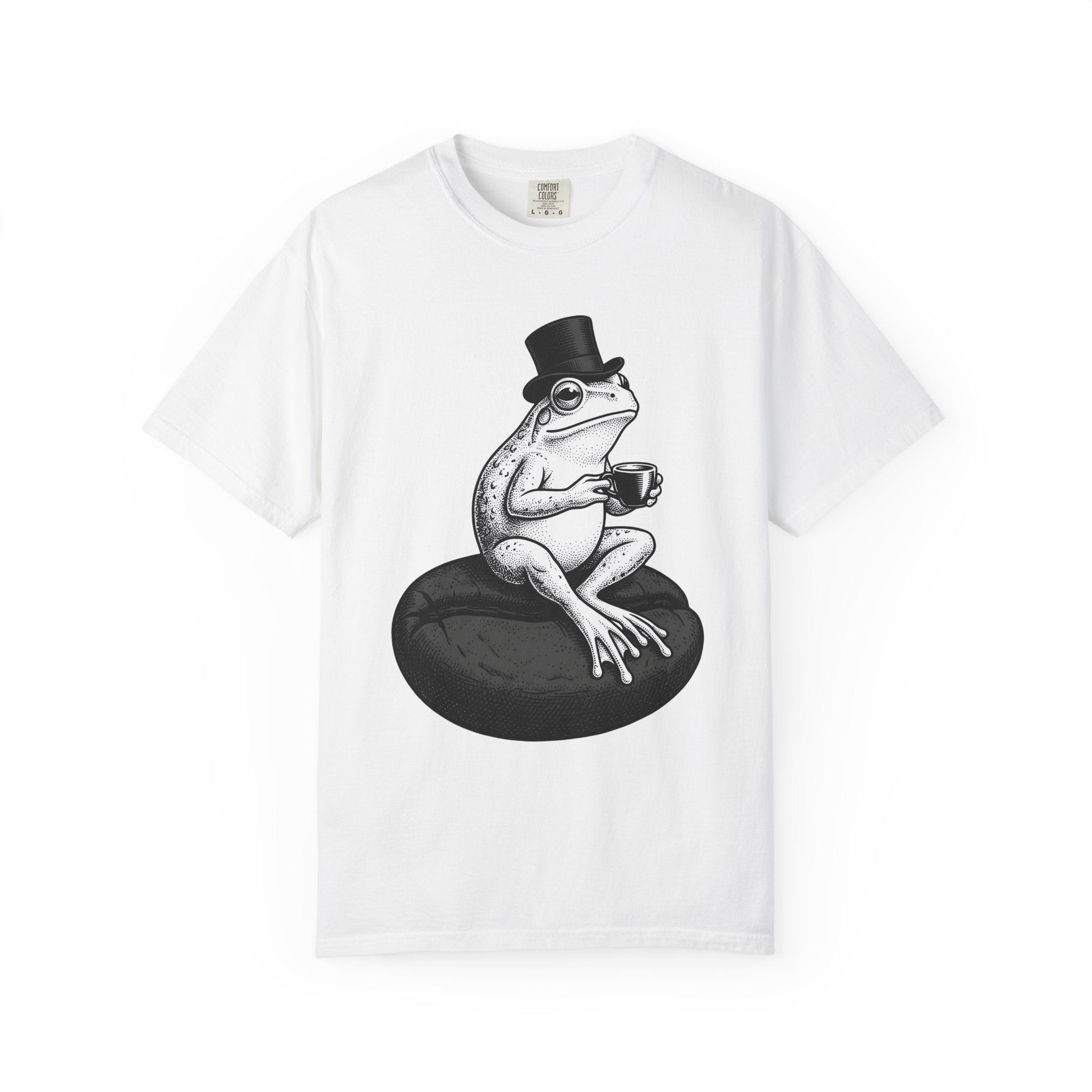 Frog Latte Cup Shirt Coffee Creature Gift Women Antique Tee Mug T-Shirt Coffee Fan Vintage Tshirt Animal Graphic Cartoon Fedora Tshirt