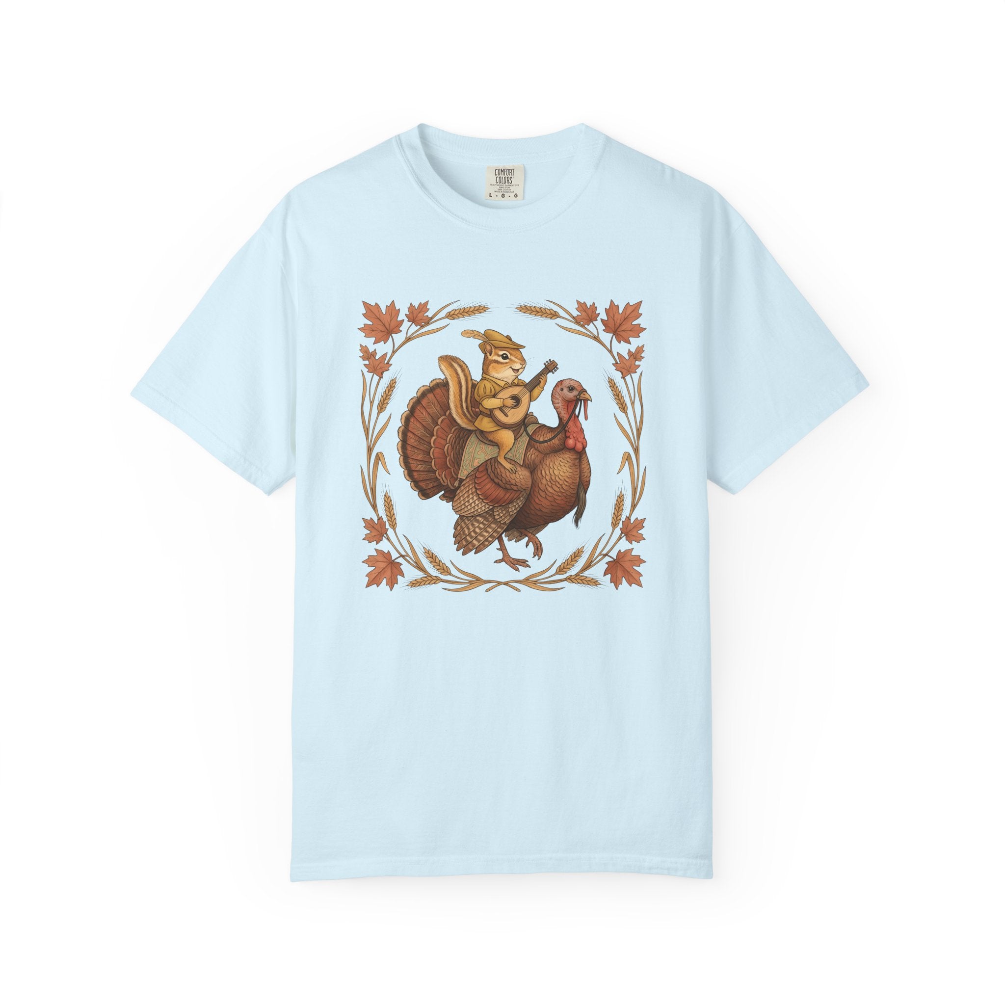 Chipmunk Bird Shirt Cottagecore Harvest Gift Women Forest Tee Squirrel Bird T-Shirt Homesteader Fan Woodland Tshirt Autumn Graphic Retro
