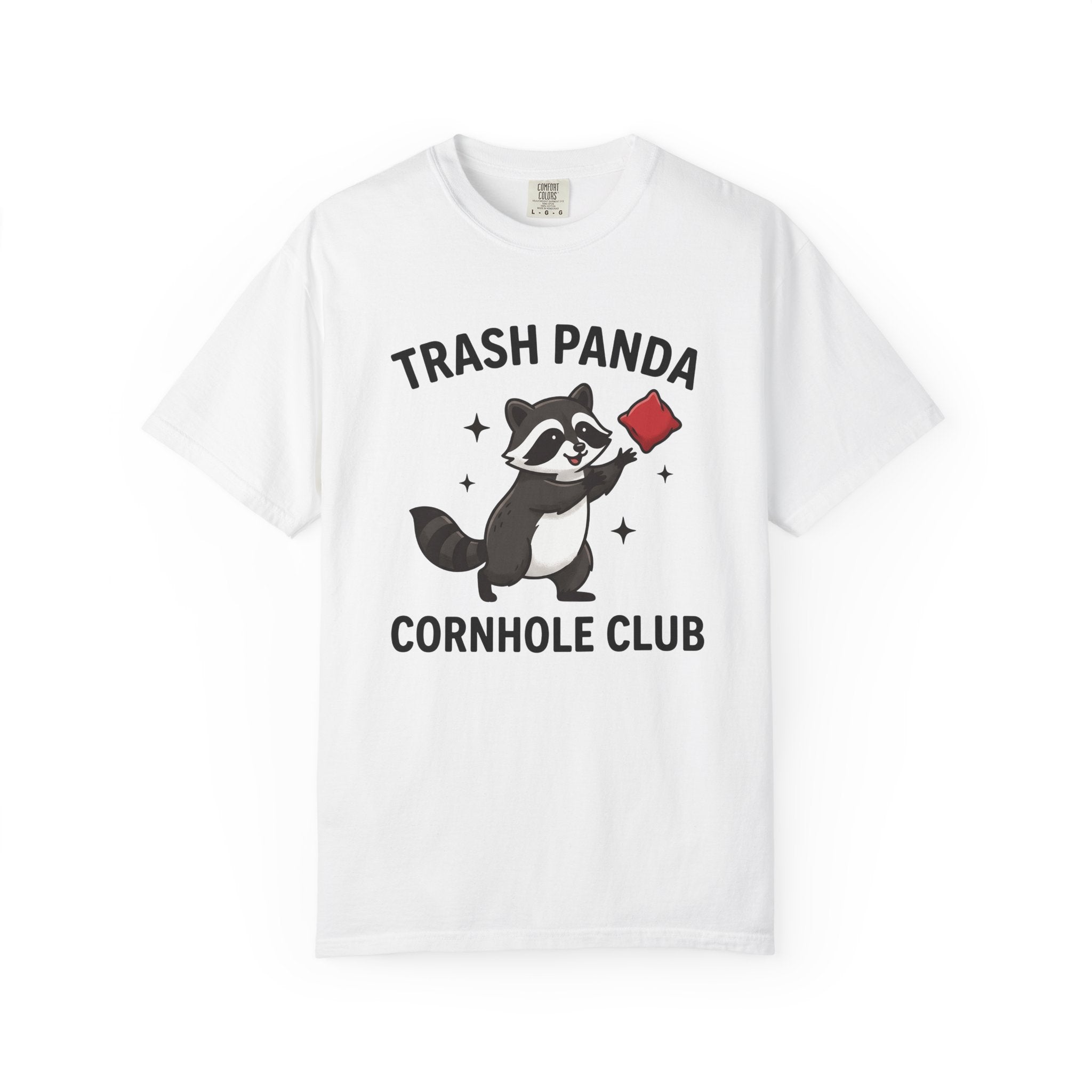 Raccoon Cornhole Shirt Cornhole Wildlife Gift Women Comic Tee Cornhole Boards T-Shirt Cornhole Fan Cartoon Tshirt Animal Graphic Fun Bean