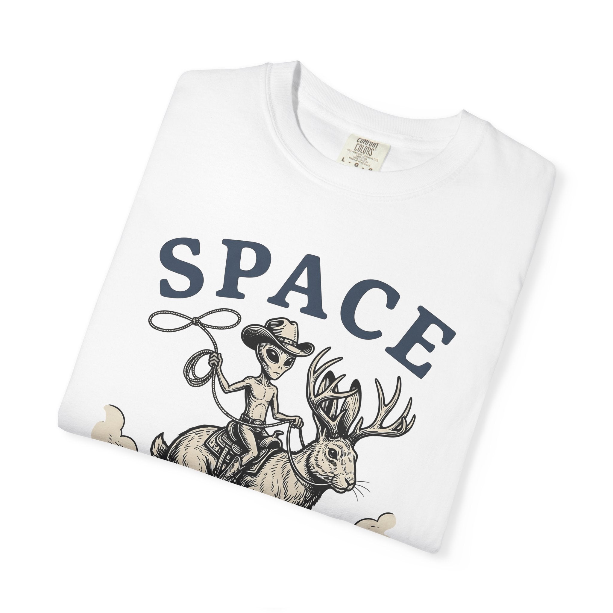 Alien Cowboy Shirt Funny Western Gift Women Vintage Tee Space Cowboy T-Shirt Humor Fan Retro Graphic Tshirt Retro Jackalope Tshirt