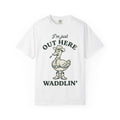 Western Duck Shirt Funny Wildlife Gift Women Comic Tee Duck T-Shirt Humor Fan Cartoon Tshirt Wildlife Graphic Retro Western Hat Tshirt