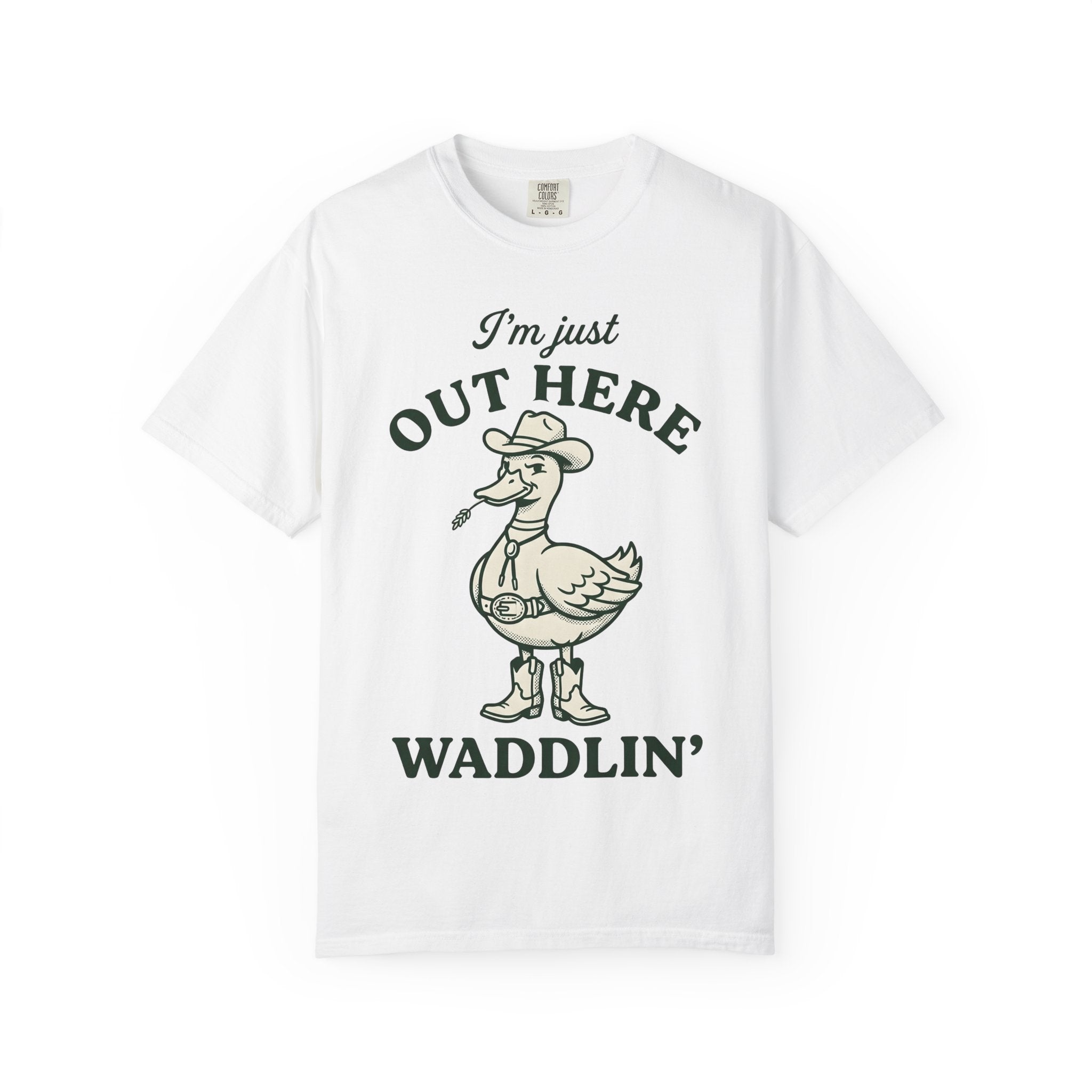 Western Duck Shirt Funny Wildlife Gift Women Comic Tee Duck T-Shirt Humor Fan Cartoon Tshirt Wildlife Graphic Retro Western Hat Tshirt