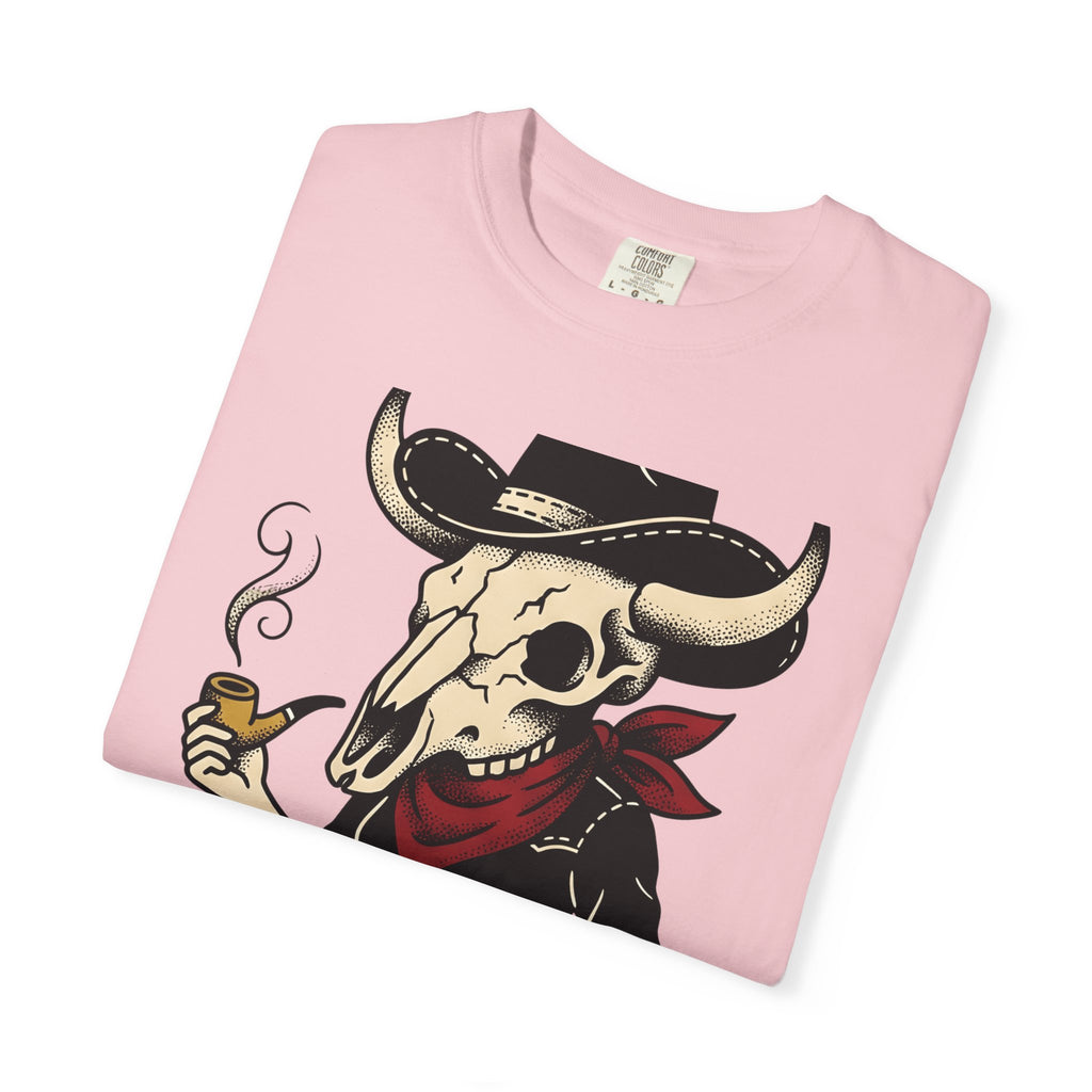 Skull Cowboy Shirt Cowgirl Country Gift Women Line Art Tee Sugar Skull T-Shirt Rodeo Fan Tattoo Graphic Tshirt Old School Neckerchief Tshirt