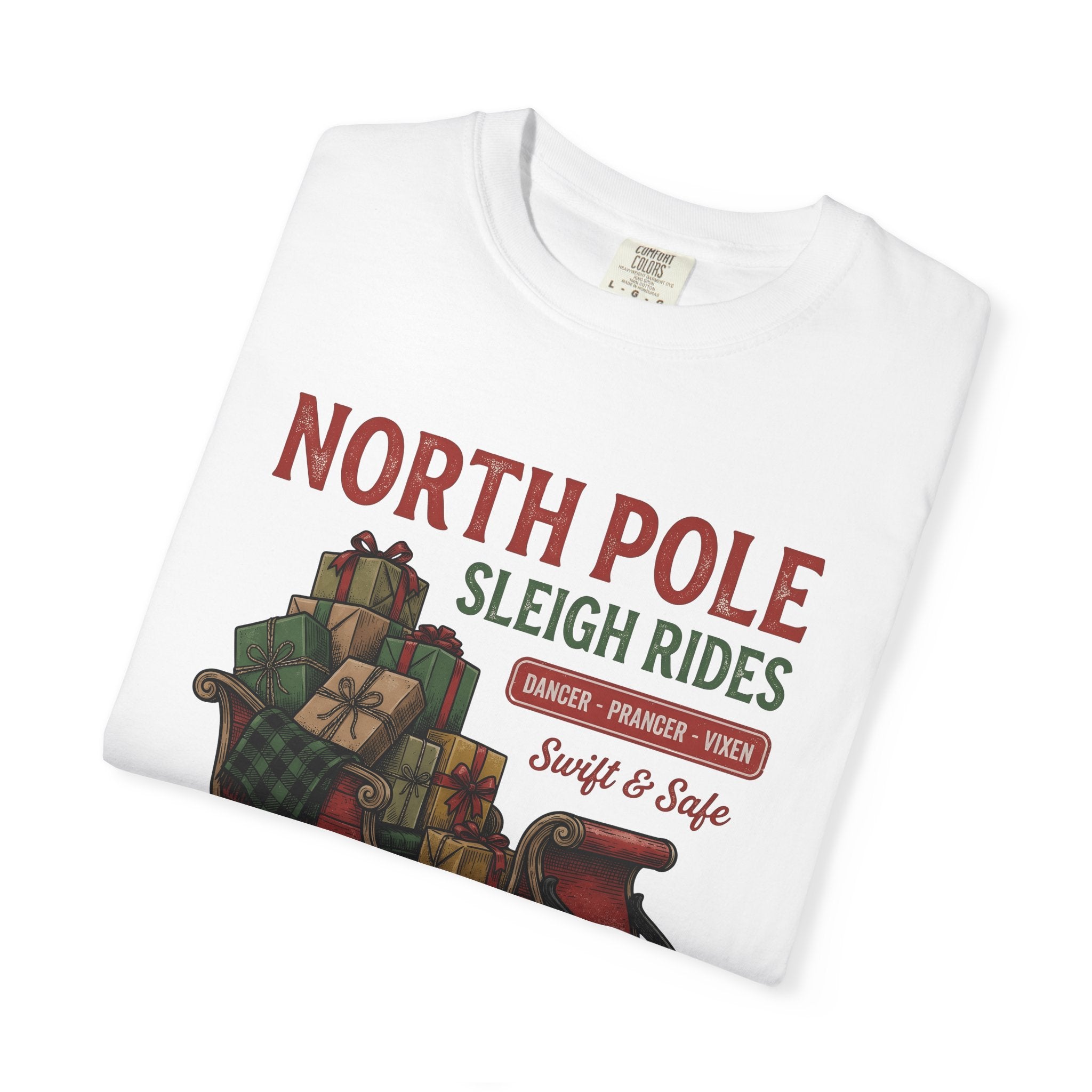 Gift Sleigh Shirt Christmas Festival Gift Women Hand Drawn Tee Sleigh Bell T-Shirt Xmas Fan Holiday Graphic Tshirt Line Art Packages Tshirt