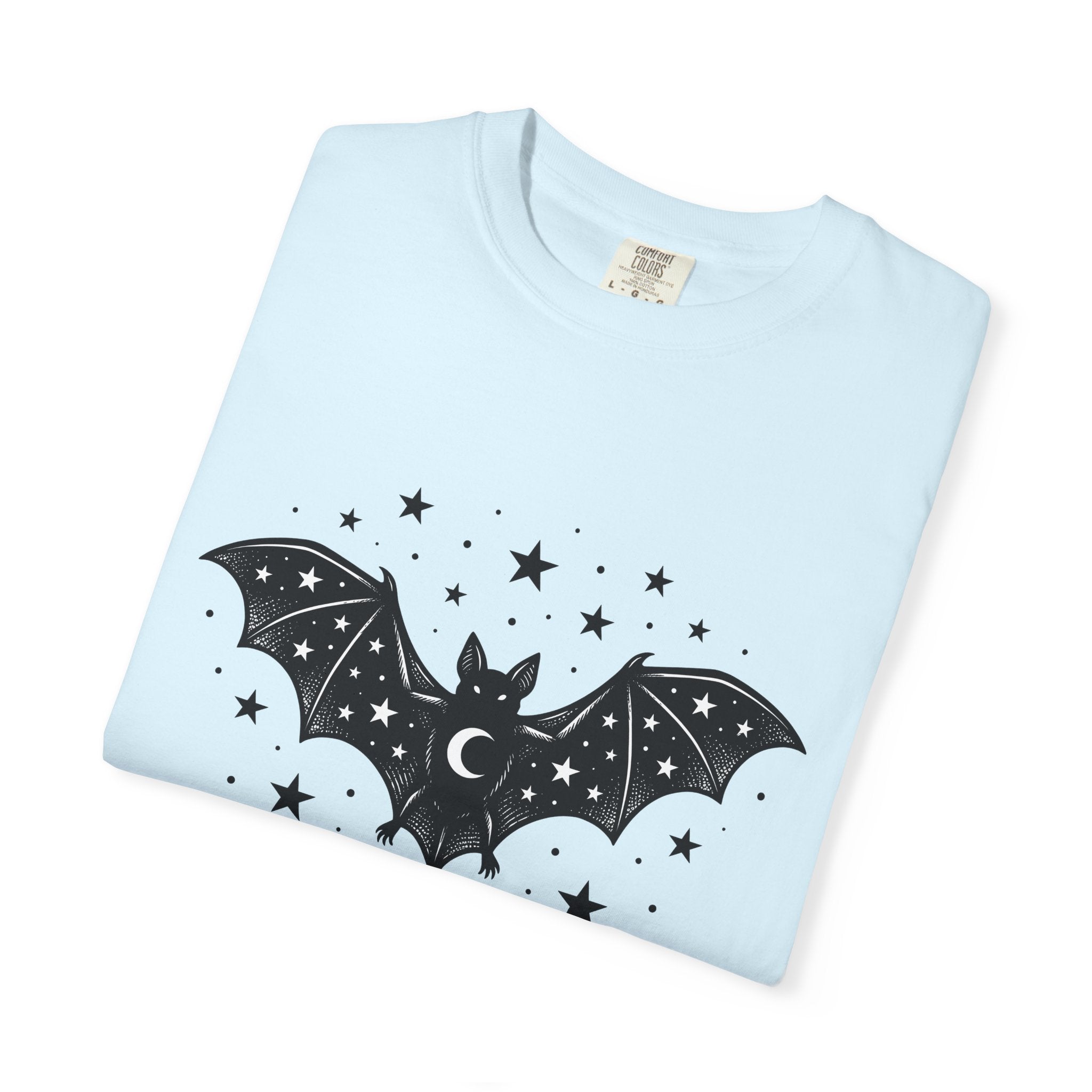 Bat Moon Shirt Halloween Witchcraft Gift Women Gothic Tee Lunar T-Shirt Horror Fan Dark Tshirt Occult Graphic Vintage Stars Tshirt