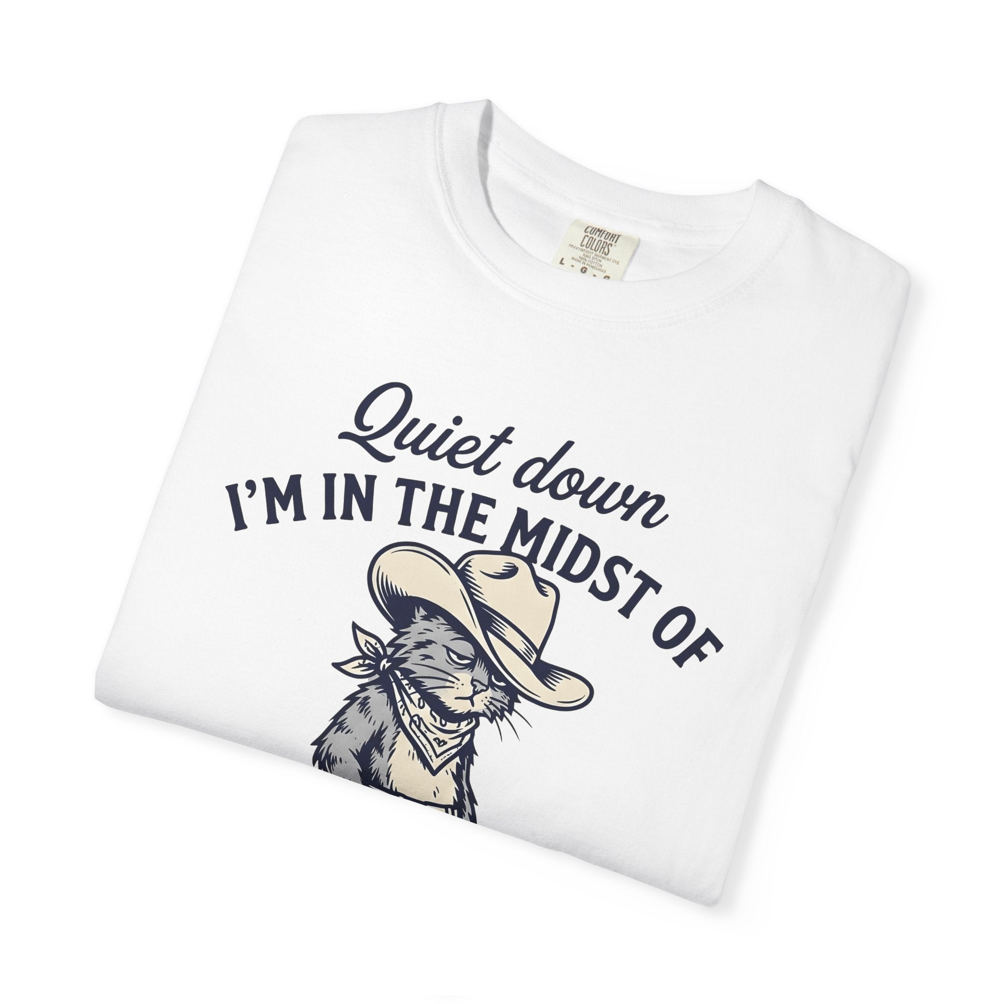 Cat Cowboy Shirt Cat Country Gift Women Animated Tee Kitty T-Shirt Cat Fan Cartoon Tshirt Country Graphic Classic Leather Boots Tshirt