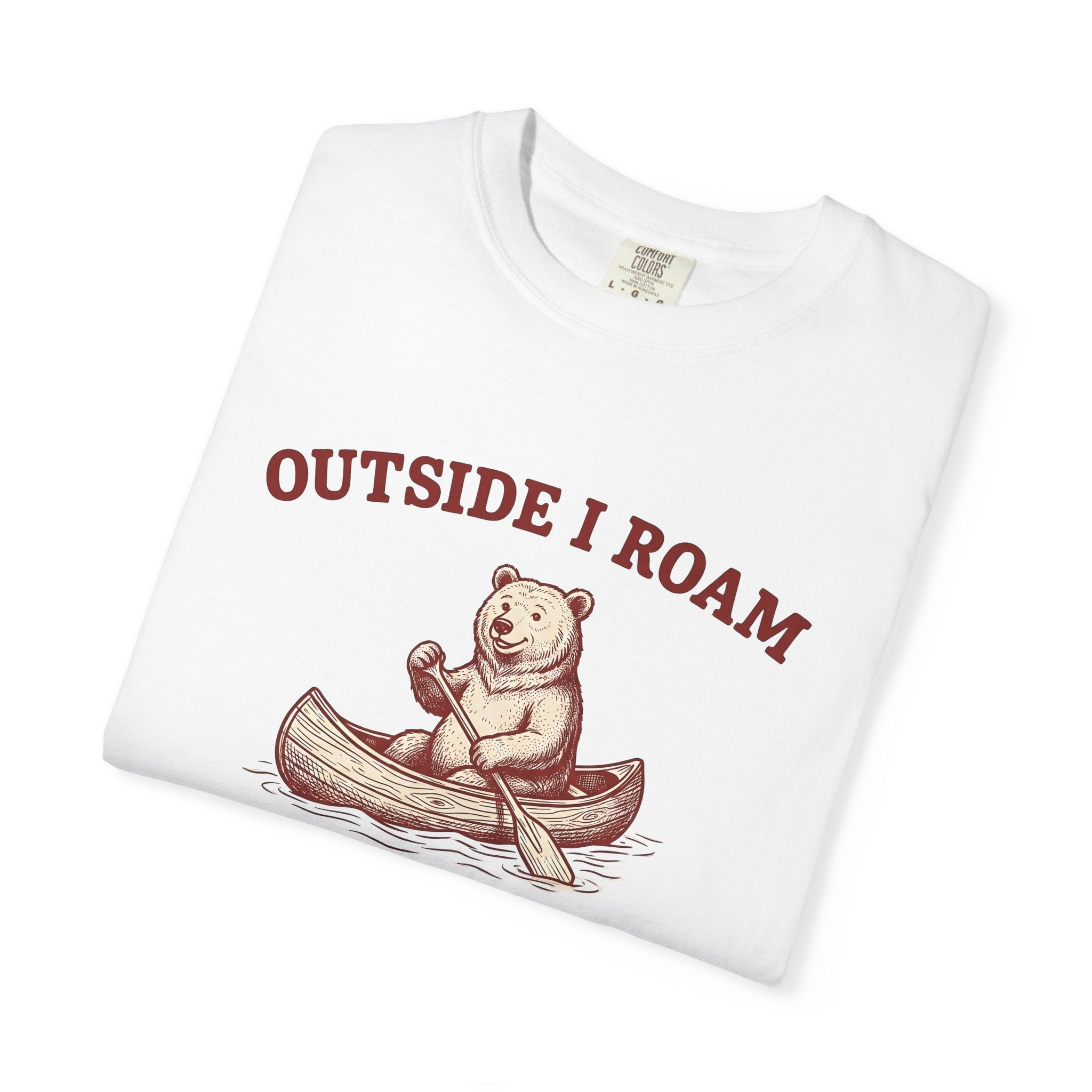 Bear Rowboat Shirt Cottagecore Backpacking Gift Women Antique Tee Boat T-Shirt Homesteader Fan Vintage Tshirt Hiking Graphic Cartoon Stream