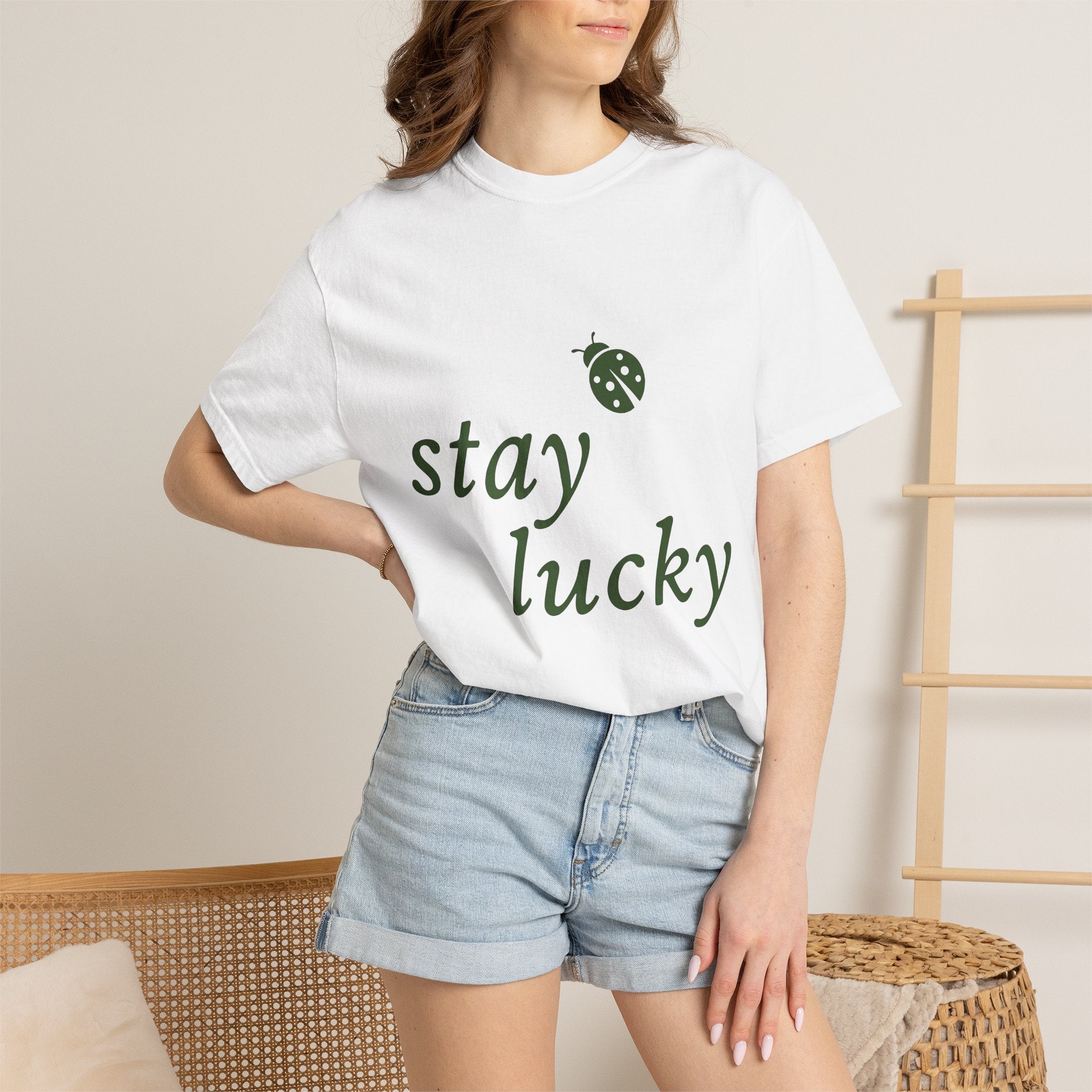 Ladybug Design Shirt St Patrick's Day Happiness Gift Women Simple Tee Ladybug T-Shirt Luck Fan Lady Tshirt Joy Graphic Vintage Good Luck