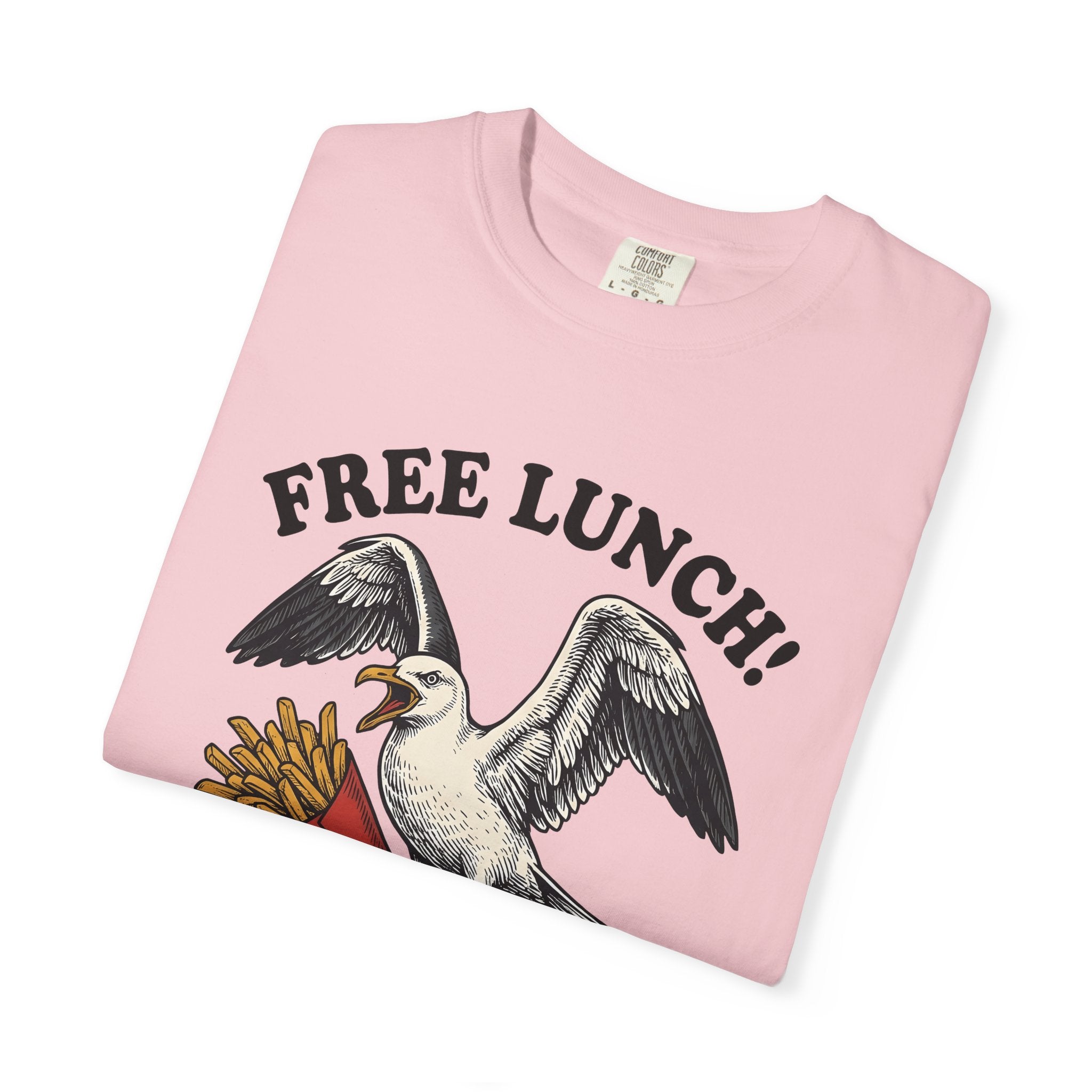 Seagull Fries Shirt Funny Animal Gift Women Vintage Tee Gulls T-Shirt Humor Fan Gull Graphic Hand Drawn French Fries Tshirt