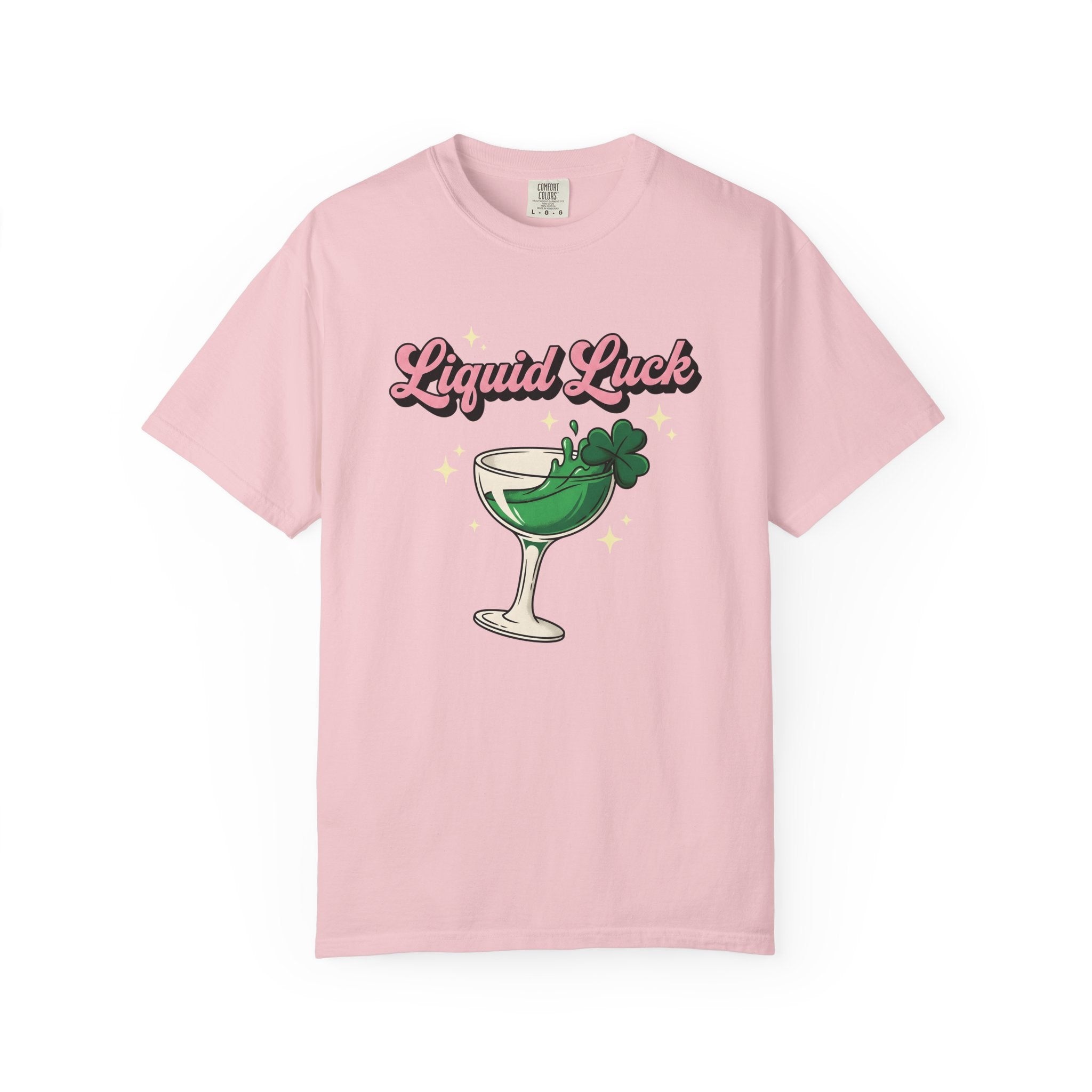 Cocktail Glass Shirt St Patrick's Day Drinking Gift Women Bold Tee Glass T-Shirt St Patricks Fan Vintage Tshirt Boozy Graphic Retro Shamrock
