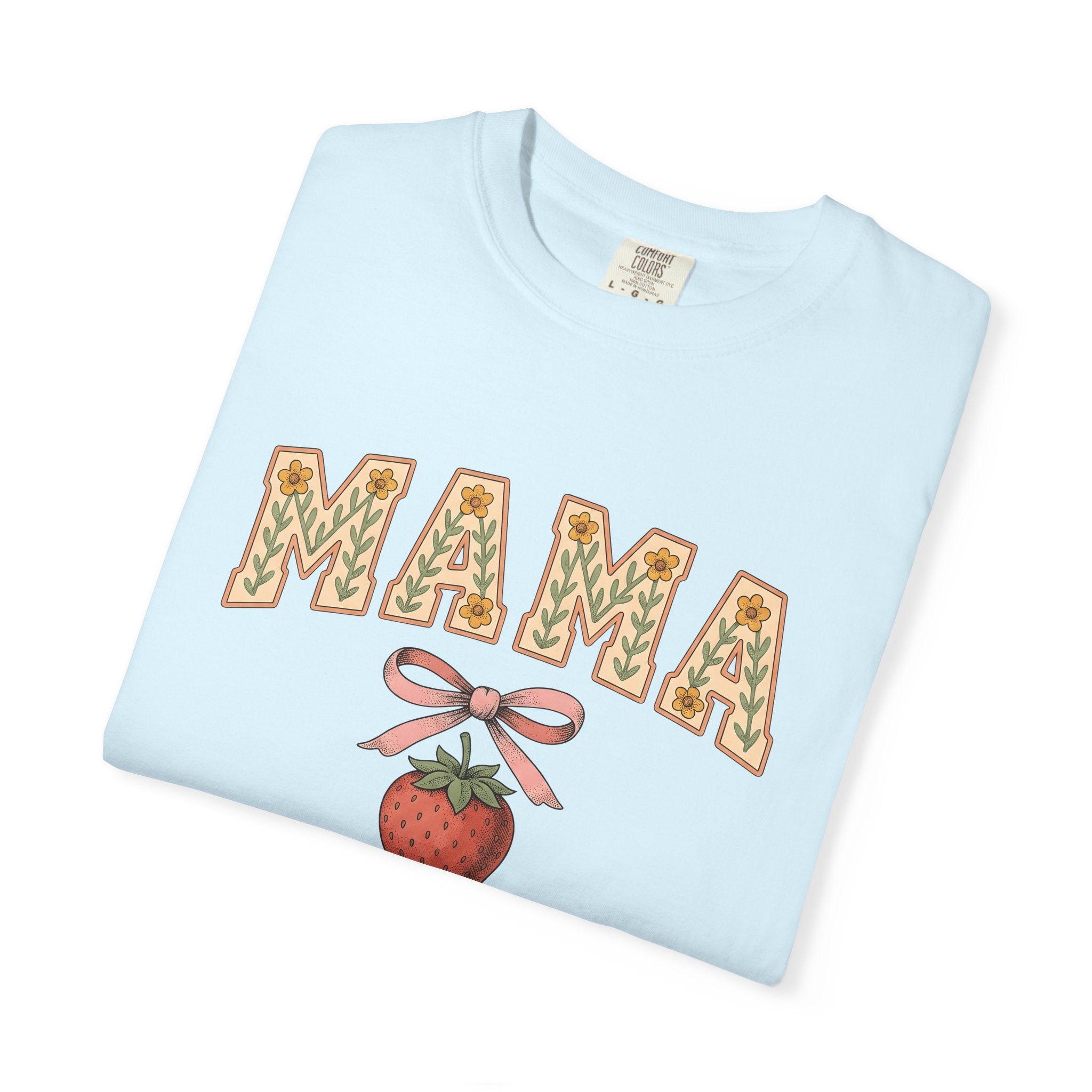 Strawberry Bow Shirt Moms Nature Gift Women Botanical Tee Bow T-Shirt Mother Fan Botanical Tshirt Outdoor Graphic Vintage Floral Tshirt