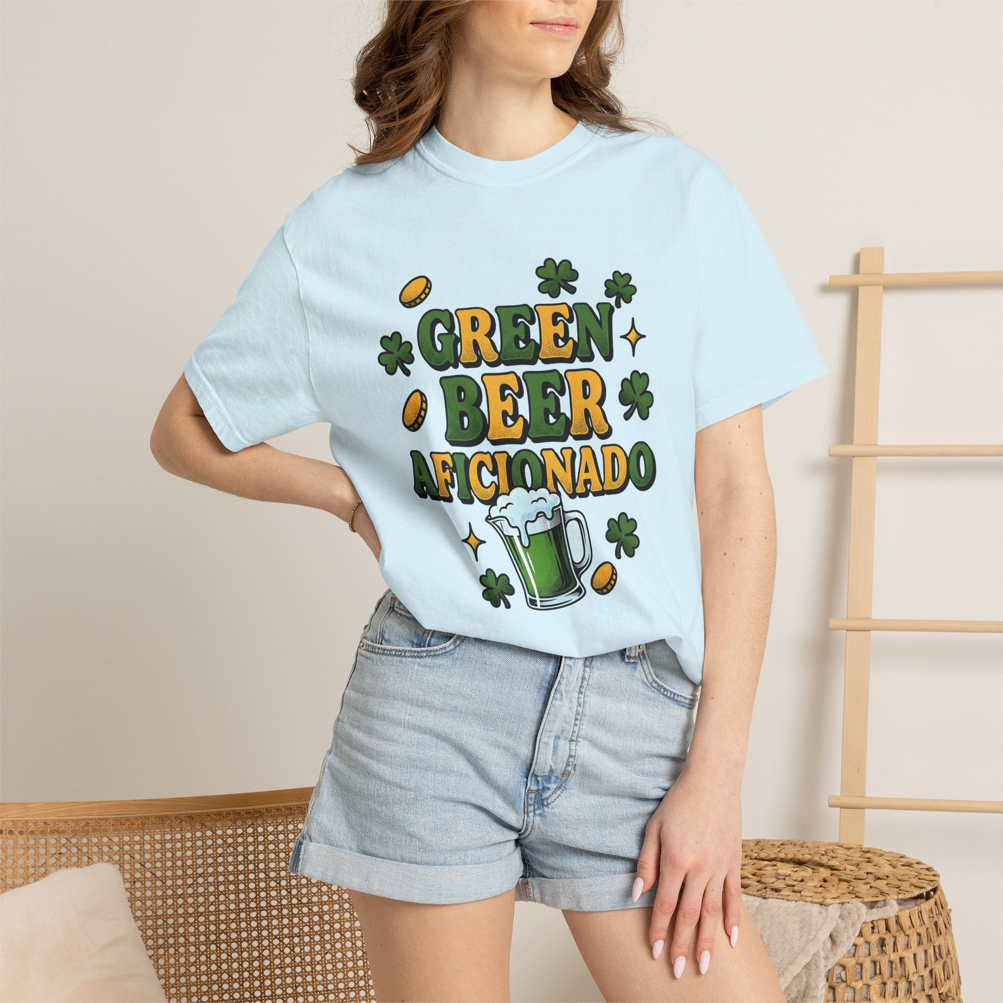Green Ale Mug Shirt St Patrick's Day Beverages Gift Women Modern Graphic Tee Beer Mug T-Shirt St Patricks Fan Pint Glass Tshirt Drink