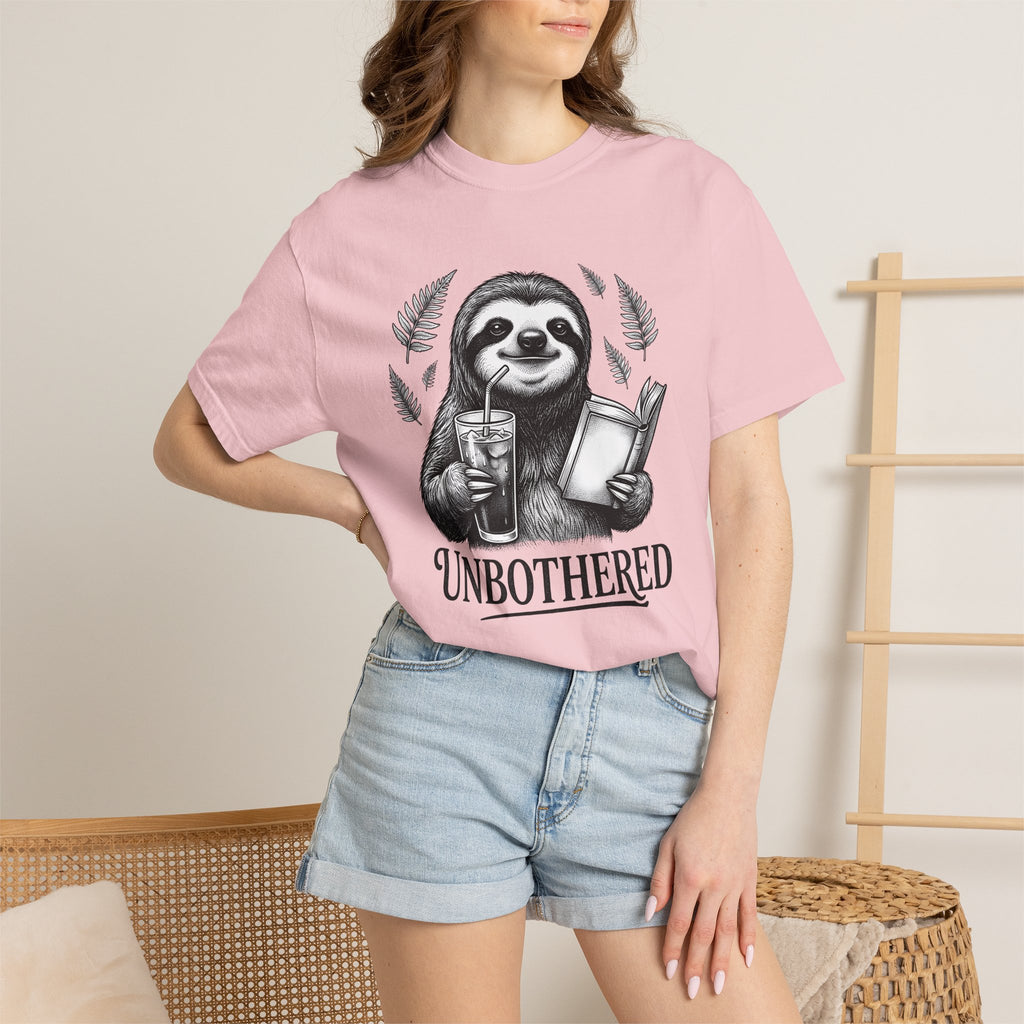 Slow Sloth Shirt Animals Satire Gift Women Line Art Tee Sloth T-Shirt Wildlife Fan Minimalist Tshirt Parody Graphic Aged Palm Leaves Tshirt